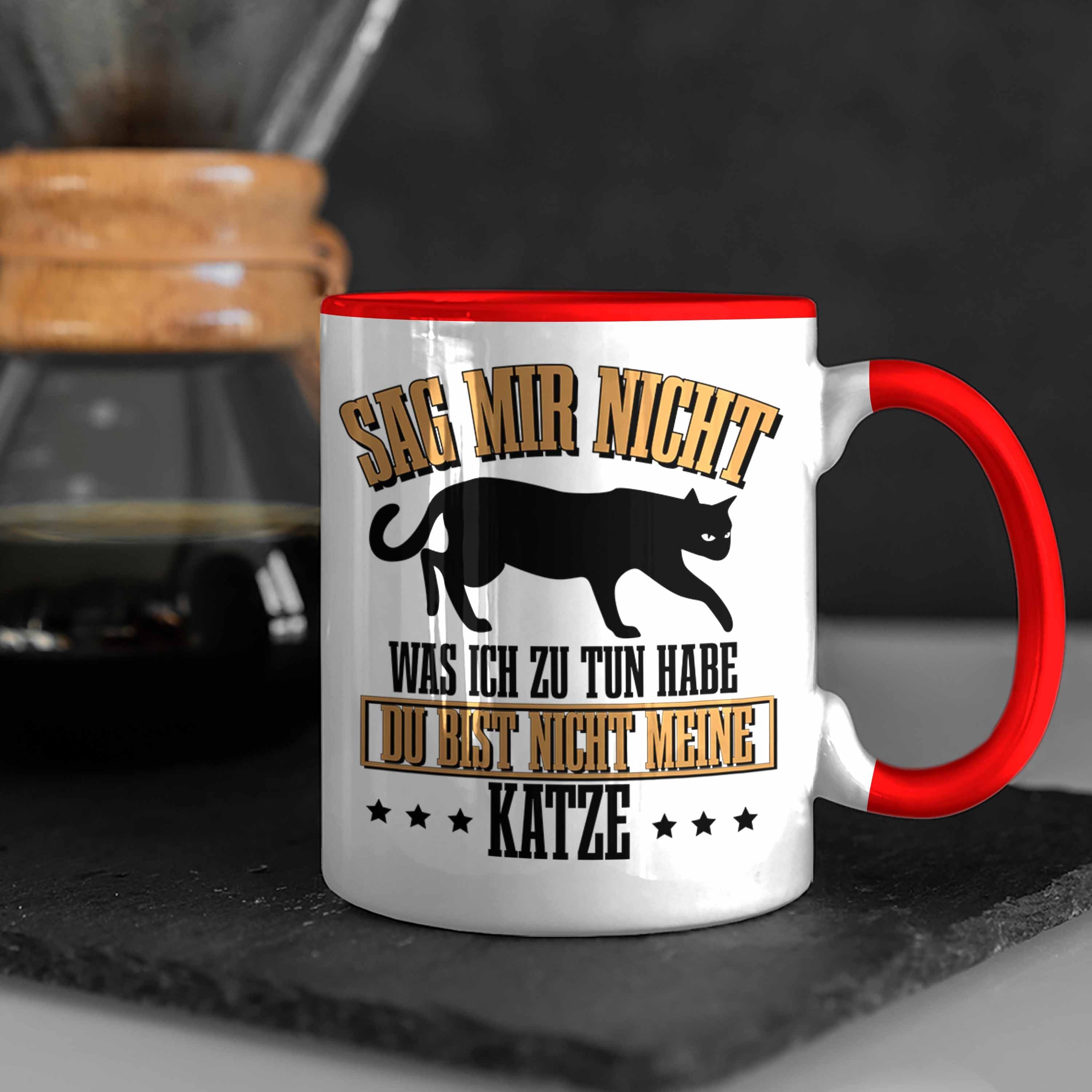 Rot Katzen-Mamas Trendation Katzenbesitzer Tasse für Geschenk Lustige für Tasse