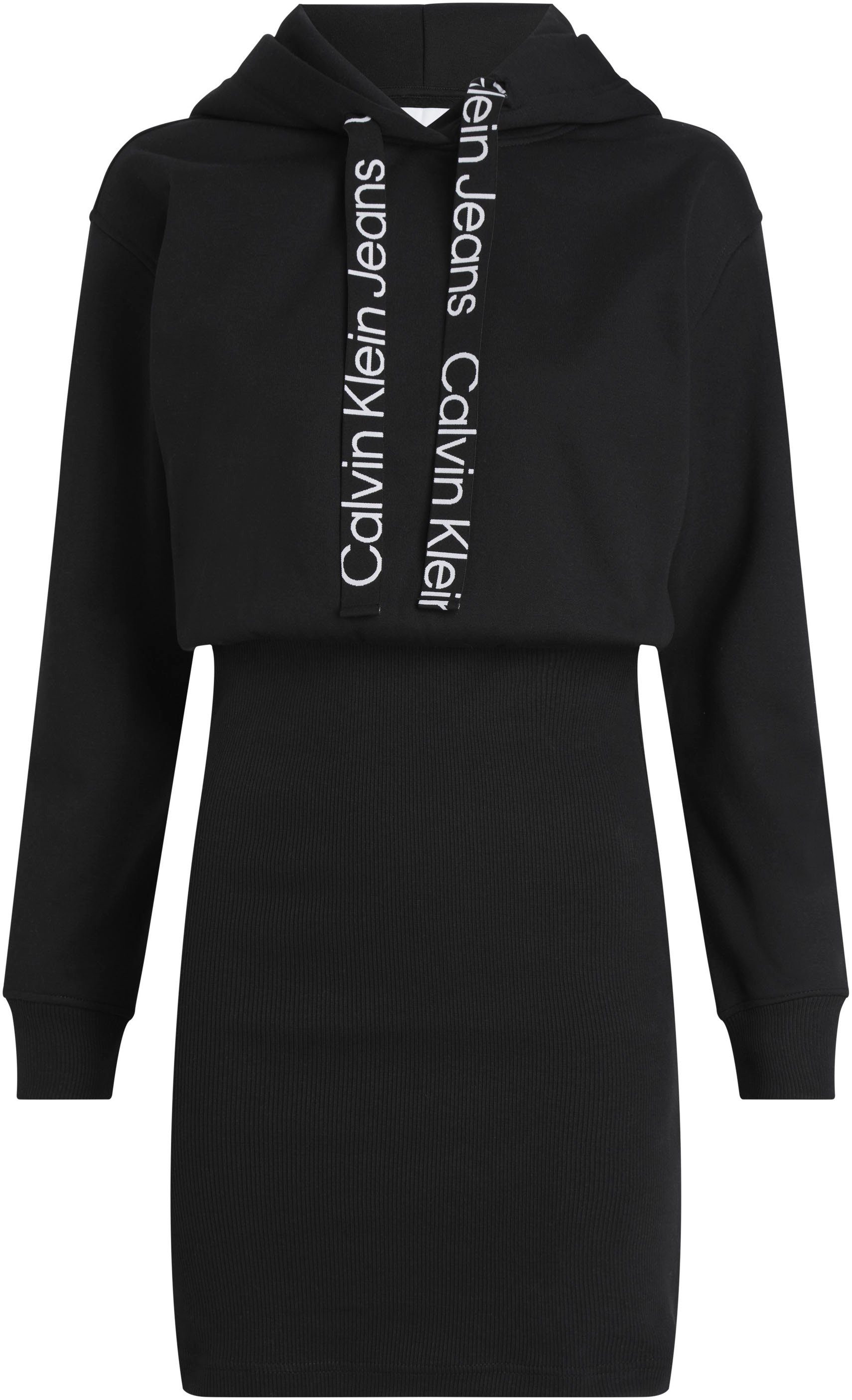 Calvin Klein Jeans Sweatkleid LOGO ELASTIC HOODIE DRESS