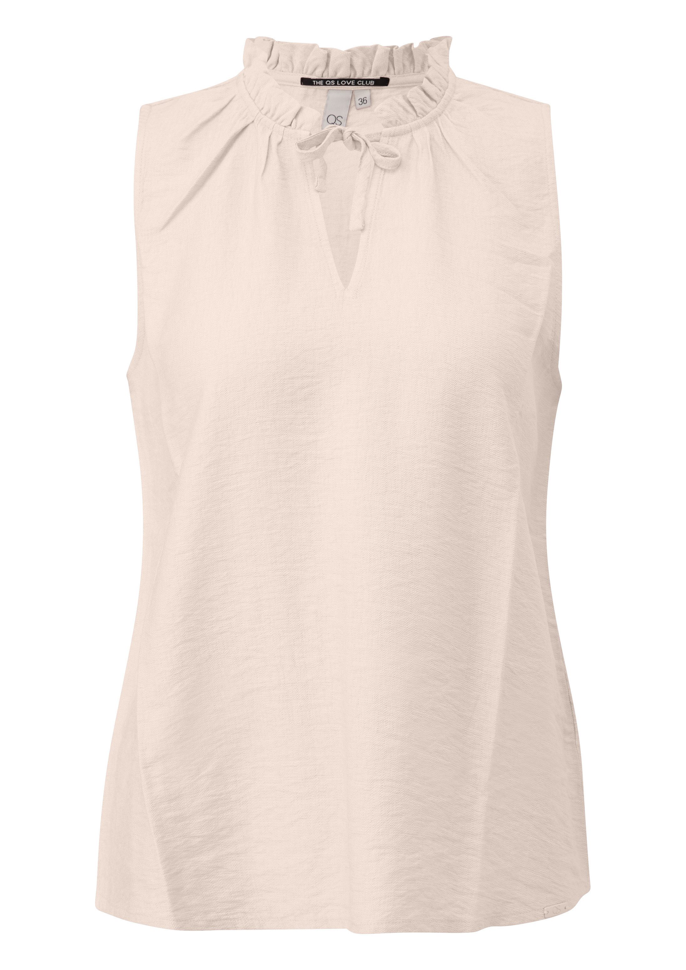 QS Blusentop Bluse Blusentop aus Viskosemix