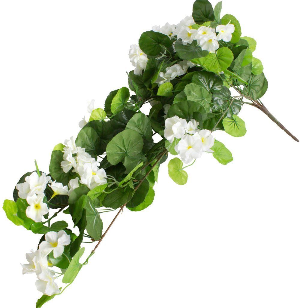 Kunstblume Geranienhängebusch mit 10 Stielen, Botanic-Haus, Höhe 70 cm