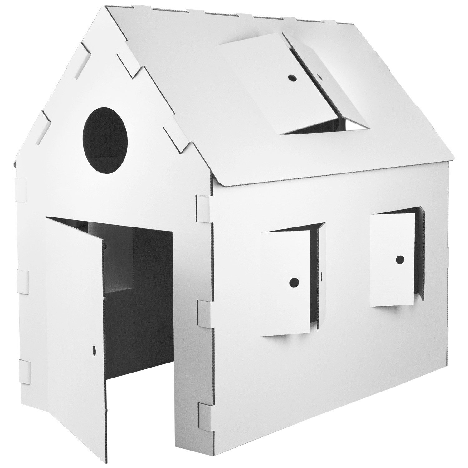 Kingpower Spielhaus XL Kinder Spielhaus Pappe Papphaus Karton Papier Kartonhaus Papierhaus