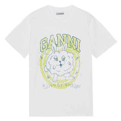 GANNI T-Shirt T-Shirt BUNNY aus Bio-Baumwolle