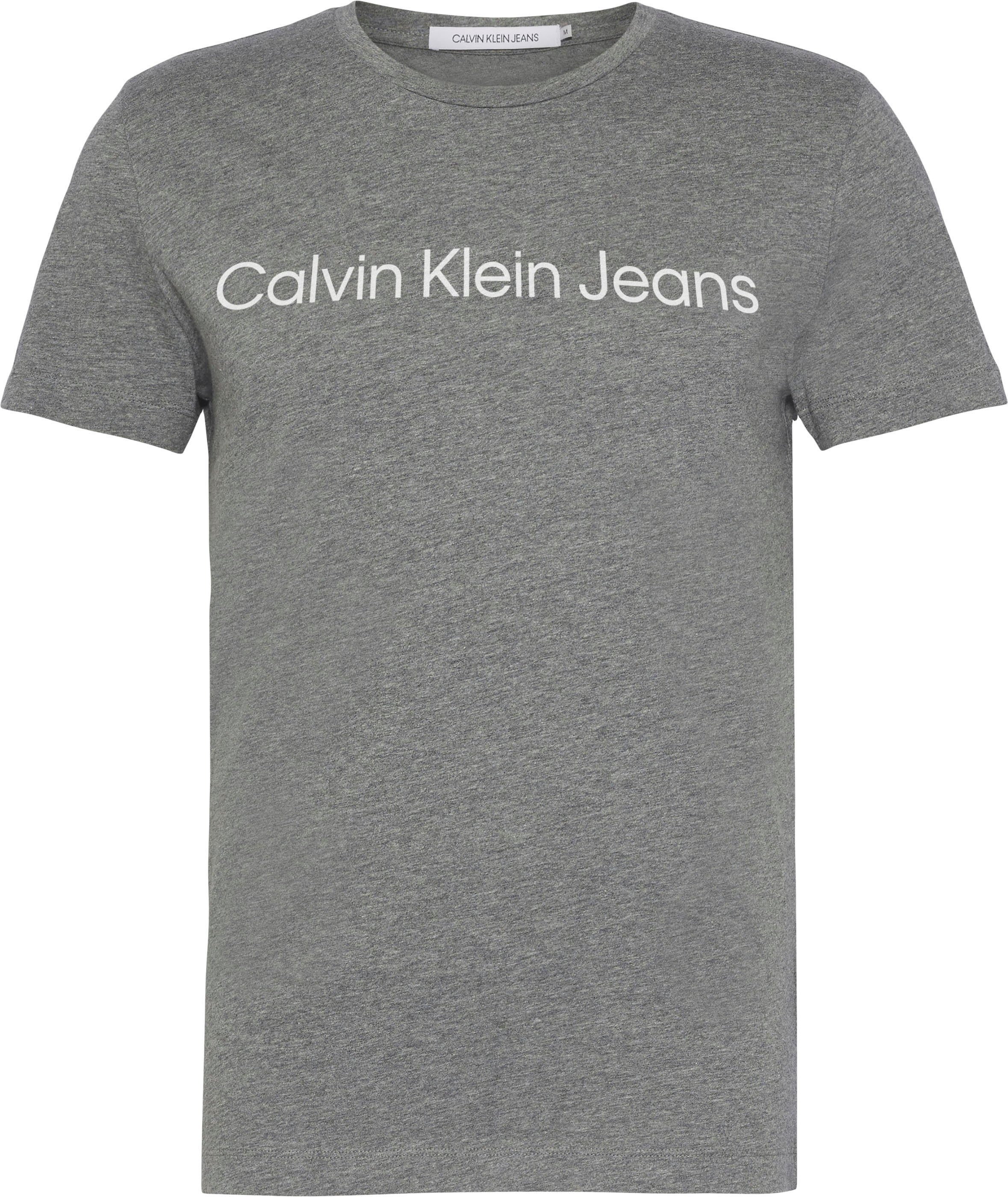 INSTITUTIONAL TEE LOGO Klein Calvin Grey T-Shirt CORE Mid Jeans Heather SLIM