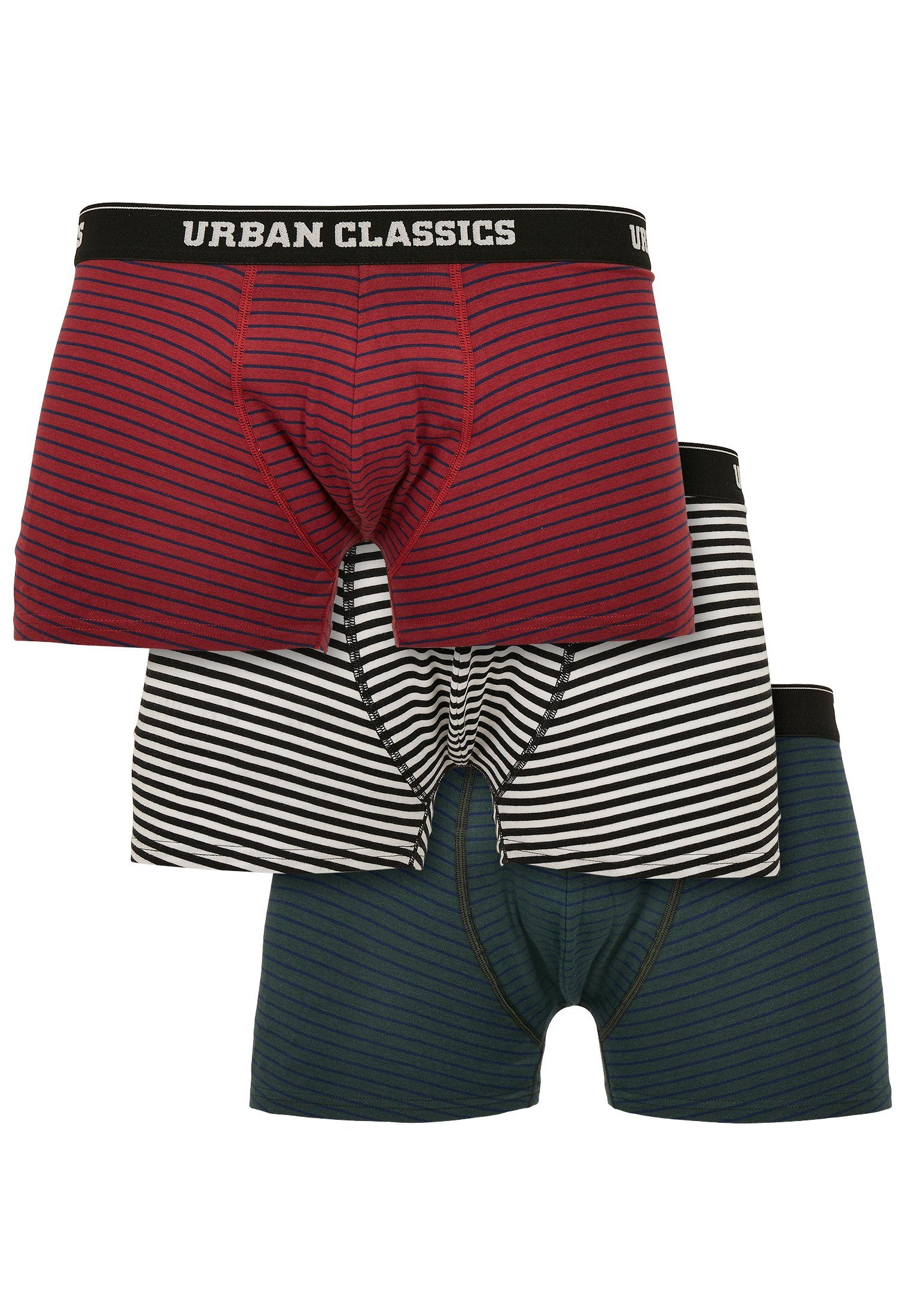 URBAN CLASSICS Boxershorts Urban Classics Männer Boxer Shorts 3-Pack (1-St)