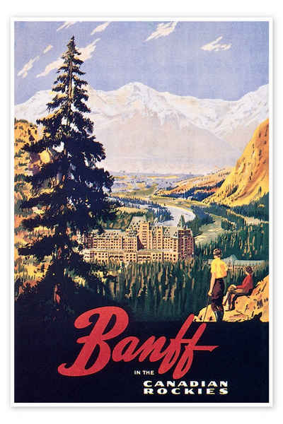 Posterlounge Poster Vintage Travel Collection, Banff (englisch) I, Vintage Illustration