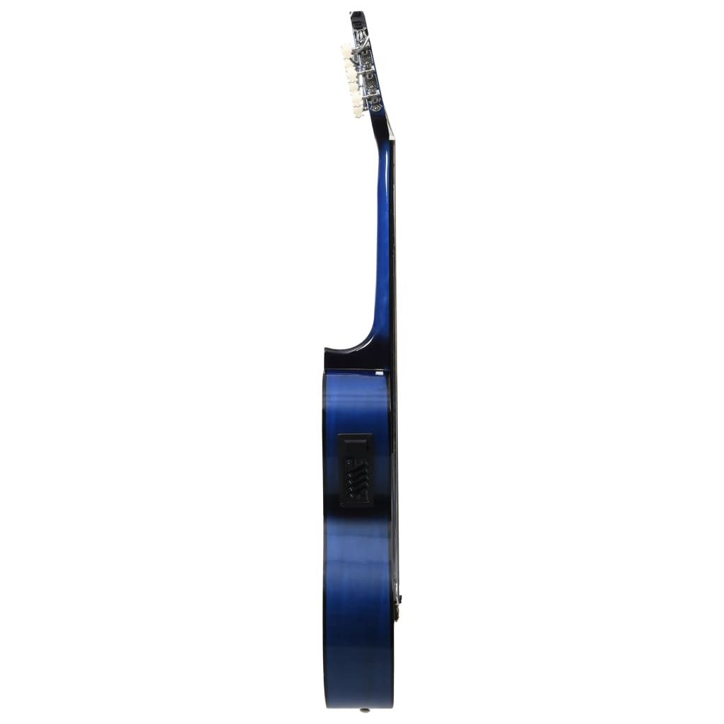 vidaXL Westerngitarre Westerngitarre Cutaway mit Equalizer und 6 Saiten Blau