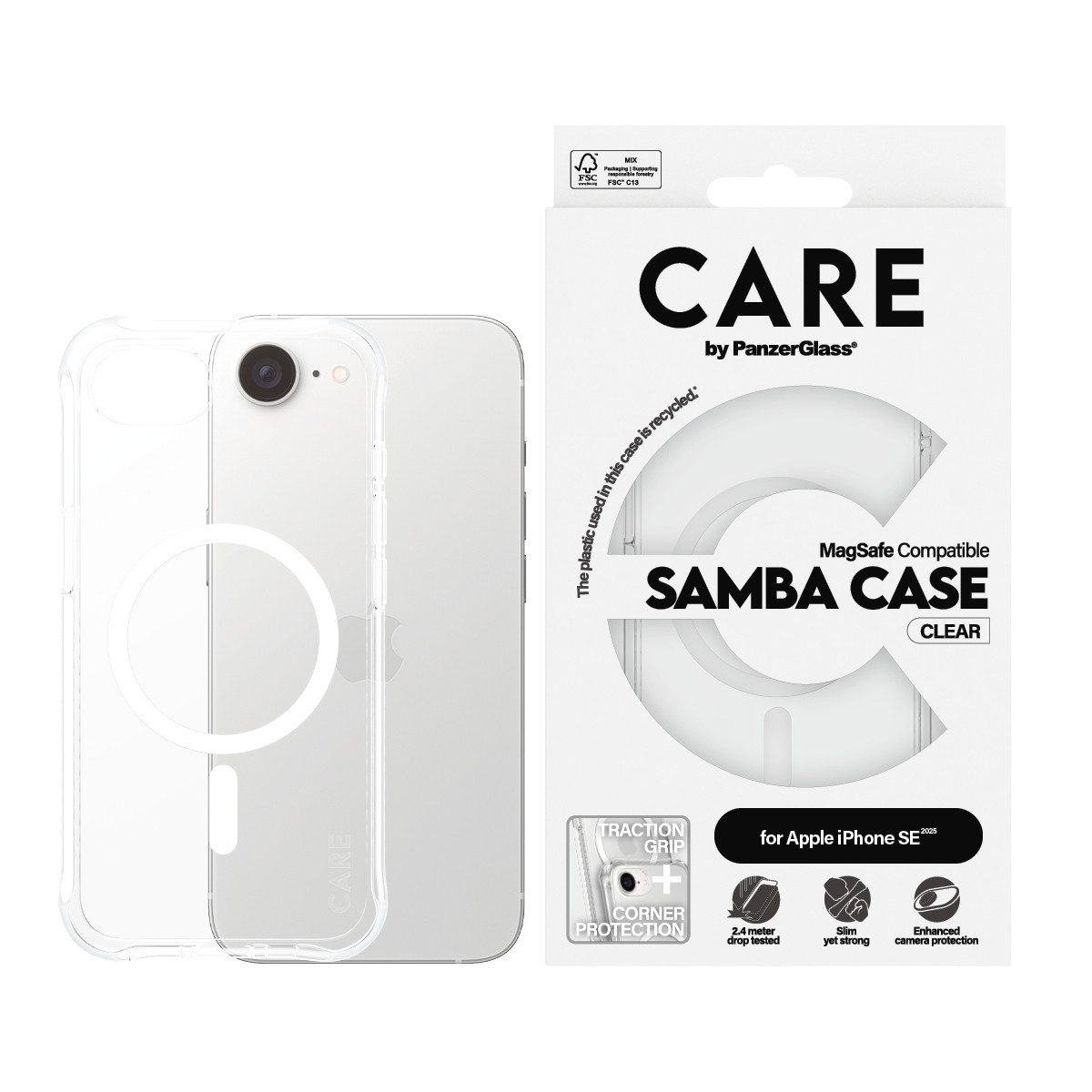 CARE by PanzerGlass Handyhülle Fashionable Case Samba mit MagSafe, Backcover, Schutzhülle, Handyschutzhülle, Case, Schutzcase, stoßfest