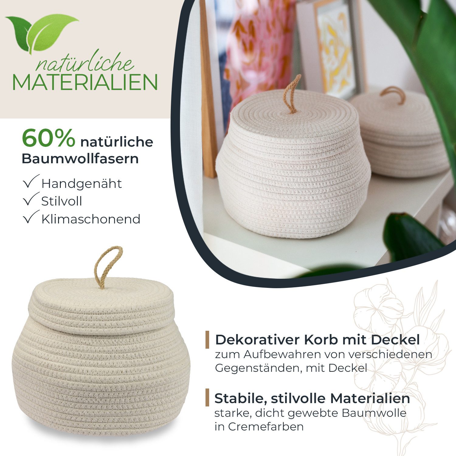 HMF Aufbewahrungskorb Aufbewahrungskorb Badezimmer rund, Korb günstig online kaufen