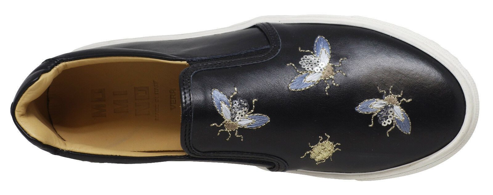 Momino Momino 3623V Leder Ballerinas Slipper Schuhe mit Stickereien Pumps