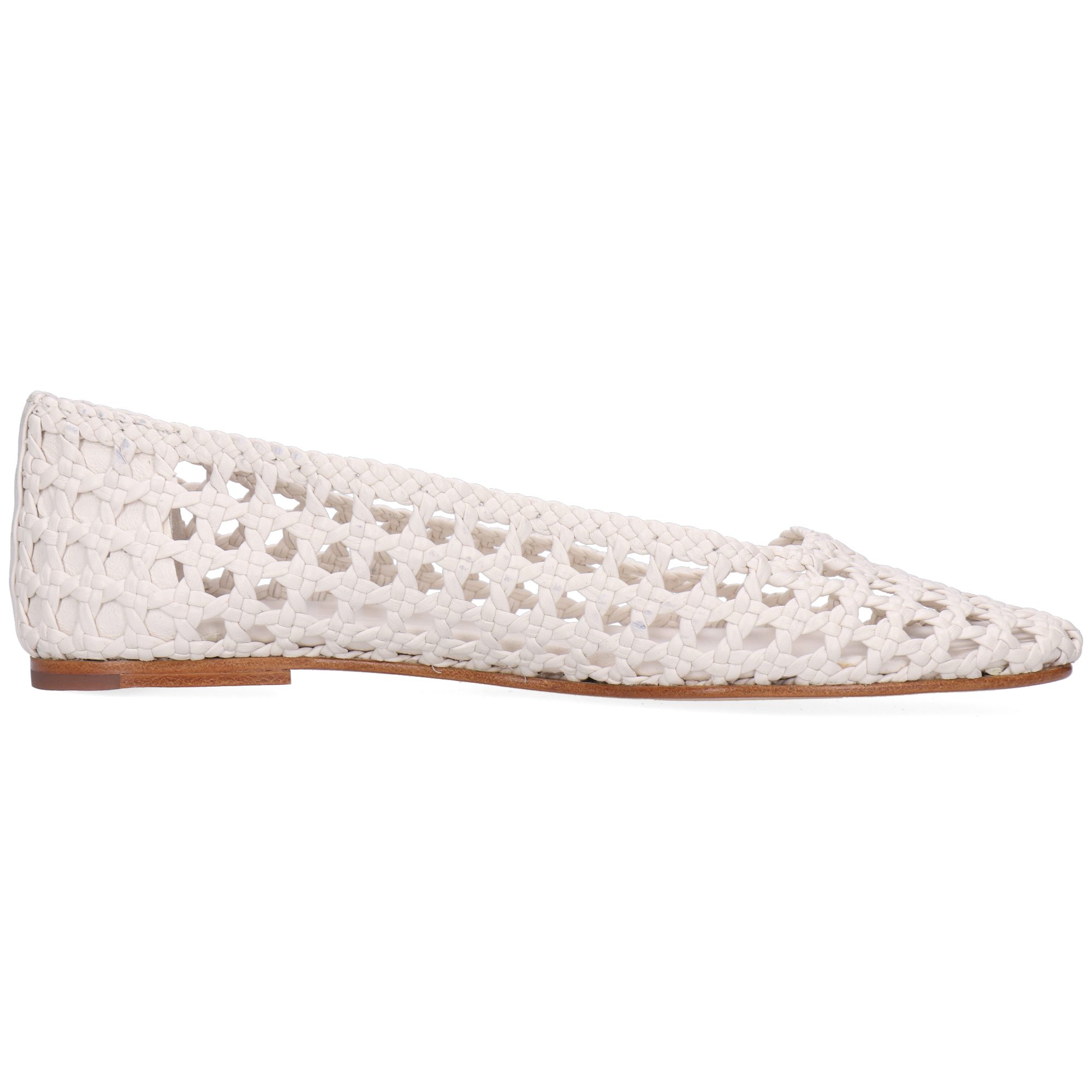 Melvin & Hamilton Bexley 6 Leder-Geflochtene Schuhe für Damen Ballerina Flache Absätze, Echtes Leder, Von Hand geflochten