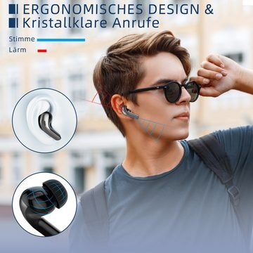Mia&Coco Bluetooth-Kopfhörer (Siri, Google Assistant, Bluetooth, Sprachassistent, Bluetooth 5.3, IPX5 wasserdicht, Berührungssteuerung, TWS)