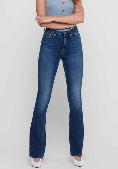 GOOD AMERICAN Synthetik BOOTCUT-HOSE CLASSIC in Blau Damen Bekleidung Jeans Ausgestellte Jeans 