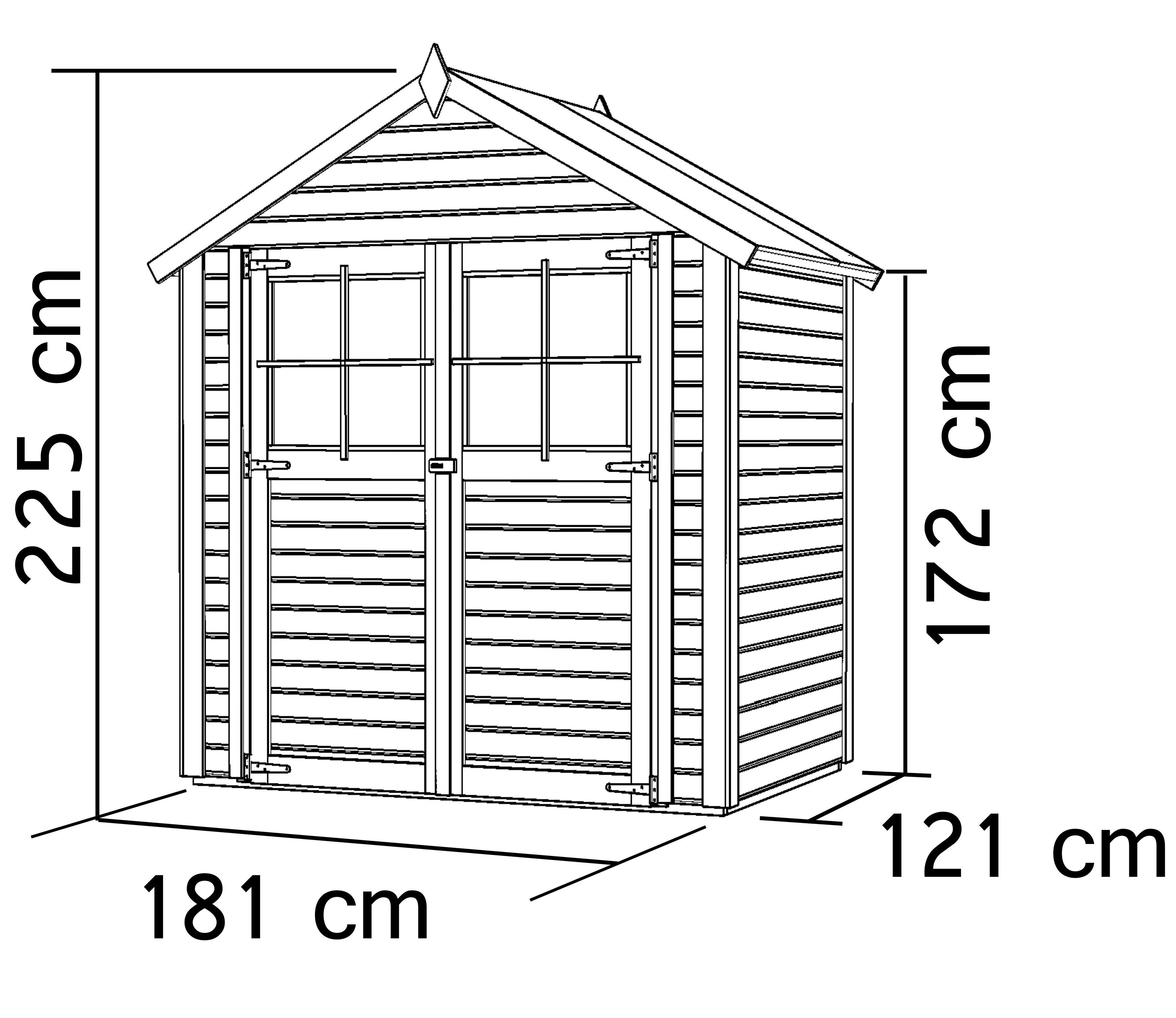 KONIFERA Gartenhaus 1, Osterbek BxT: 201x131 cm