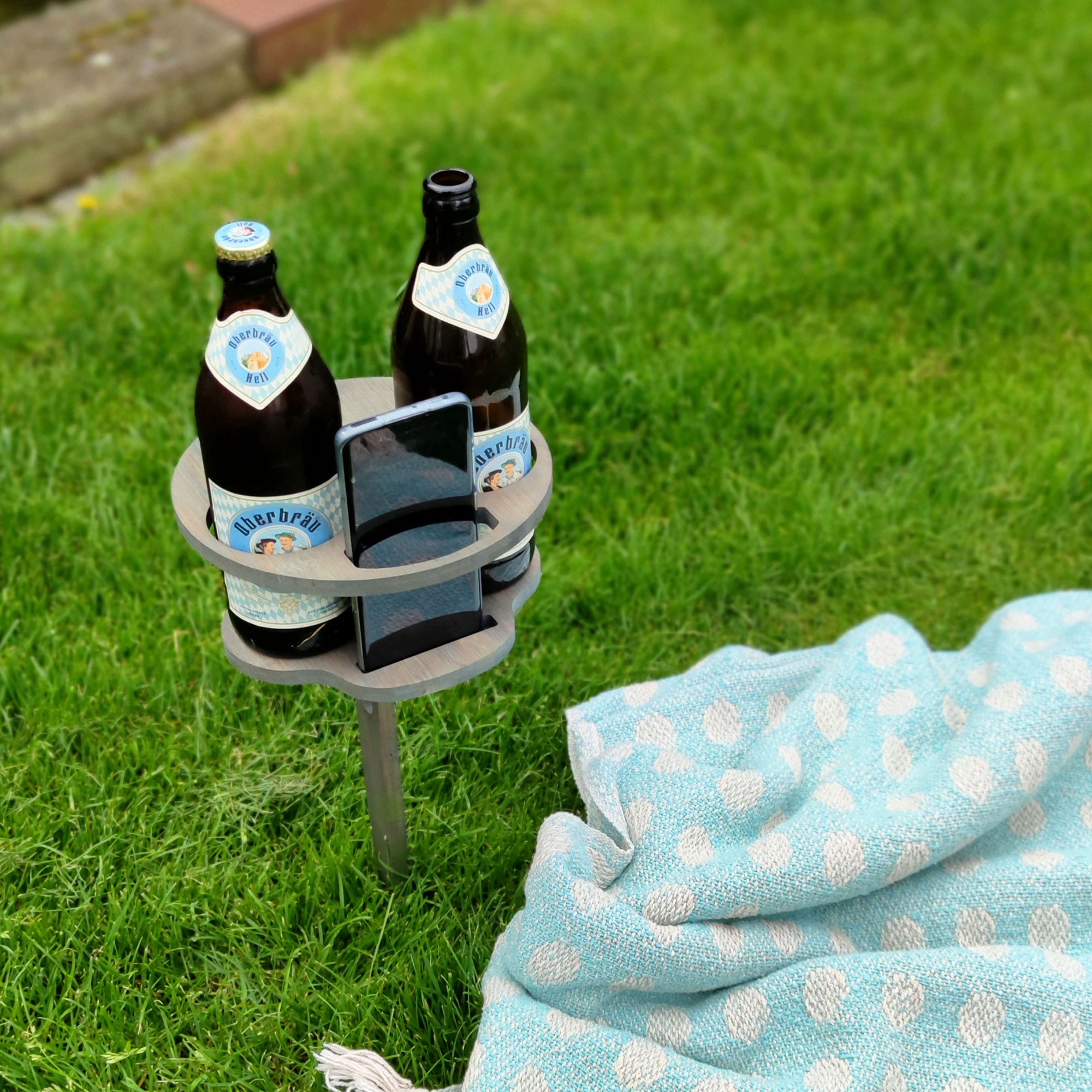 UNUS GARDEN Klapptisch Bierhalter klappbar,Biertisch aus Bambus (2-St) günstig online kaufen