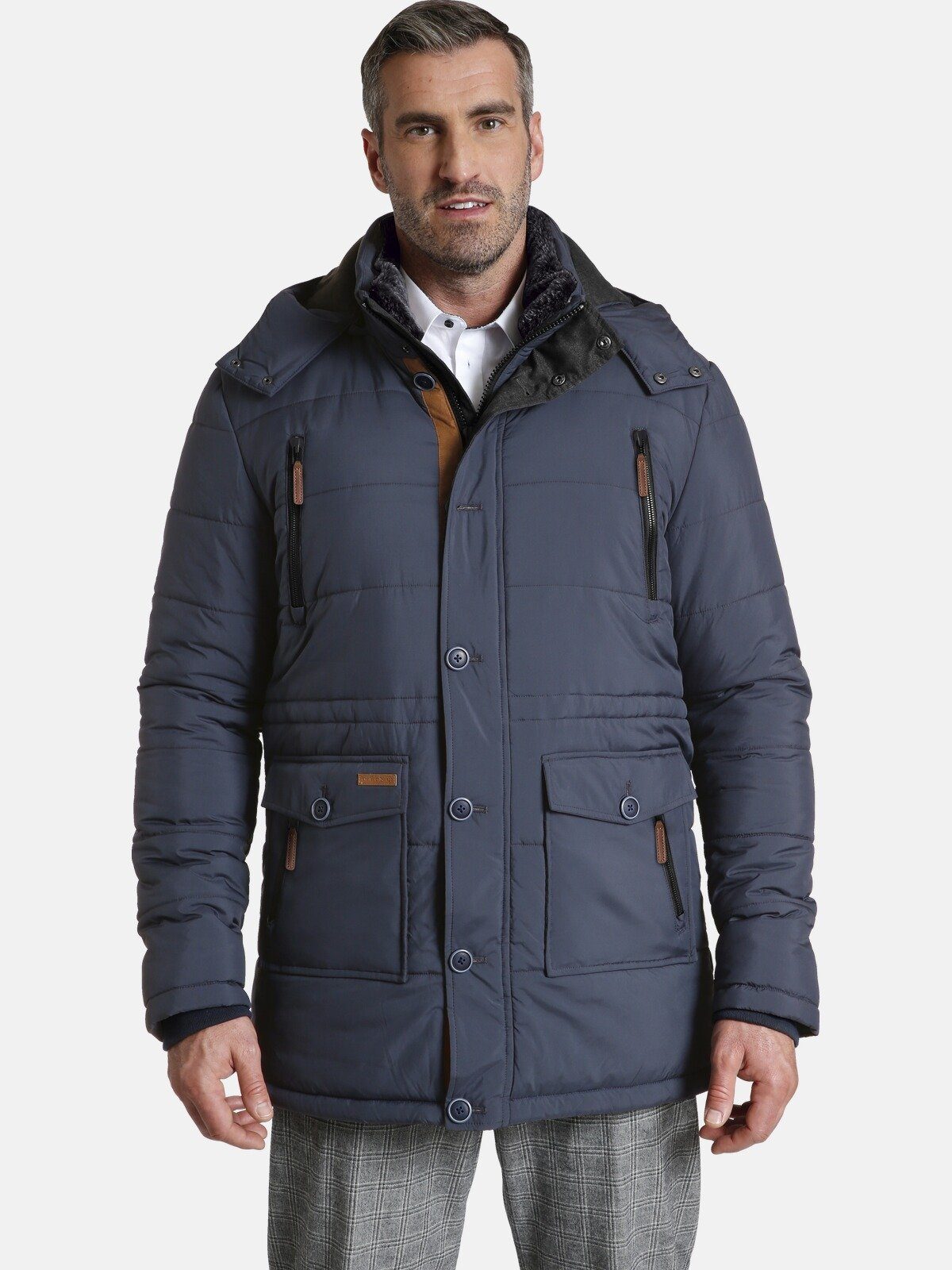 Charles Colby Outdoorjacke SIR HORACE Winterjacke, abnehmbare Kapuze