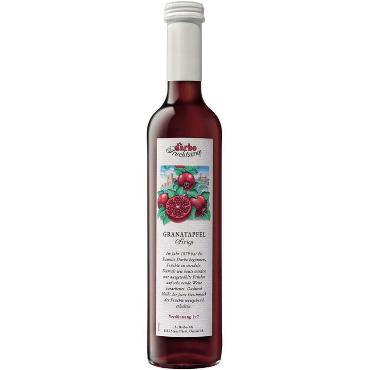 darbo Getränke-Sirup, Darbo Granatapfel Fruchtsirup aus Früchten zum mischen mit Soda 500ml
