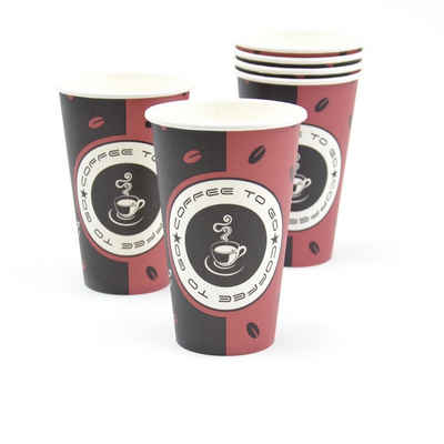 Coffee-to-go-Becher 1000 Stück Kaffeebecher TO GO aus Papier (80 mm), 300 ml / 12 OZ, "made in Germany" Trinkbecher, Pappbecher für Heißgetränke geeignet