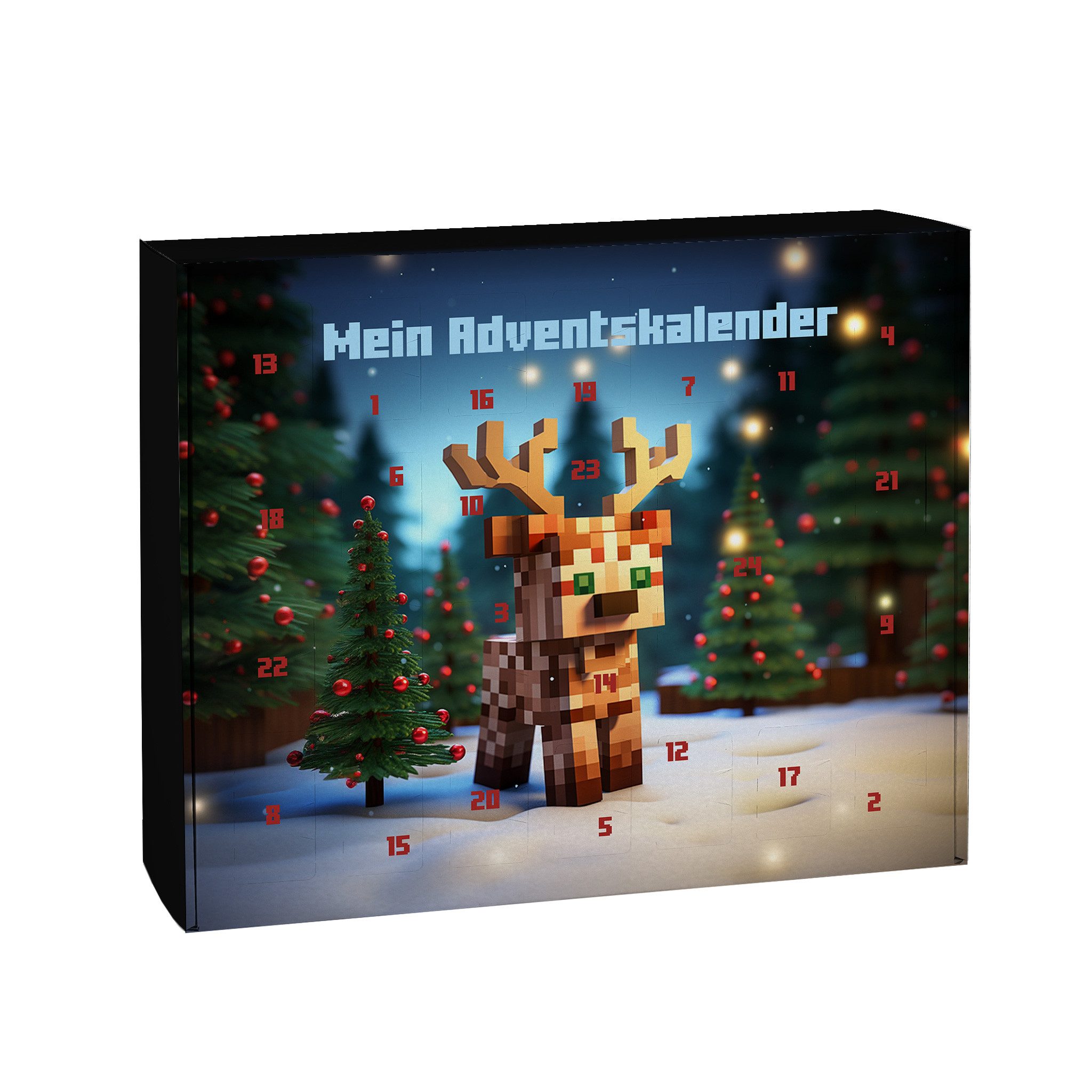 Herz & Heim befüllbarer Adventskalender mit festlichen Motiven zu Weihnachten - DIY Adventskalender, zum selbst Befüllen, aus stabiler Pappe