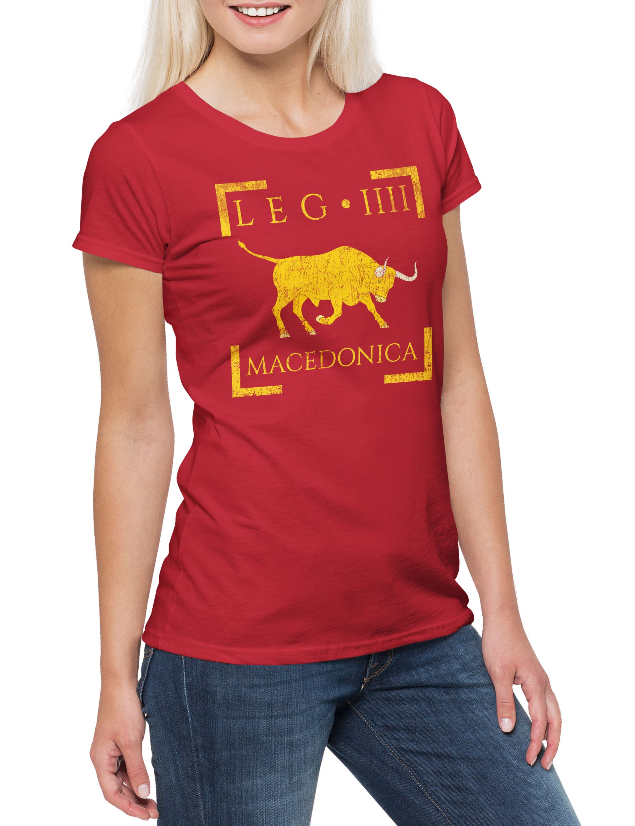 Print-Shirt Legio IIII Macedonica Damen T-Shirt Rom Rome Roman Legion Römisches