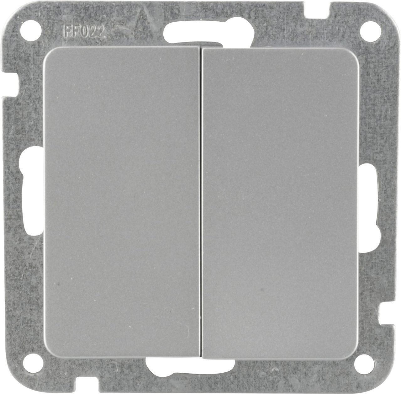UNITEC Aufputz-Steckdose Unitec Serienschalter mit Wippe silber, Serie Le