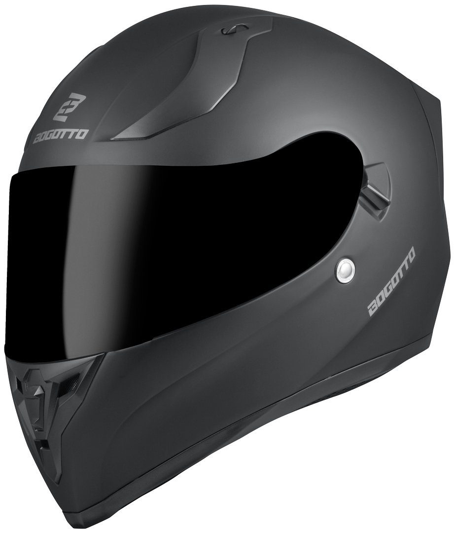 Bogotto Motorradhelm H128 Solid Helm, Integriertes Kommunikationssystem,geeignet Für Brillenträger,hera