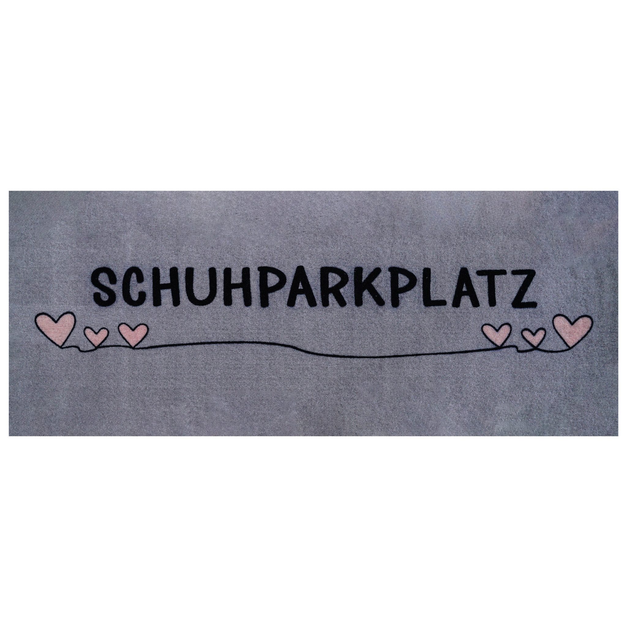 Floordirekt Fußmatte Varo, Waschbare Schuhmatte mit Schuhparkplatz, rutschhemmend, Schuhparkplatz für bis zu 4 Paar Schuhe