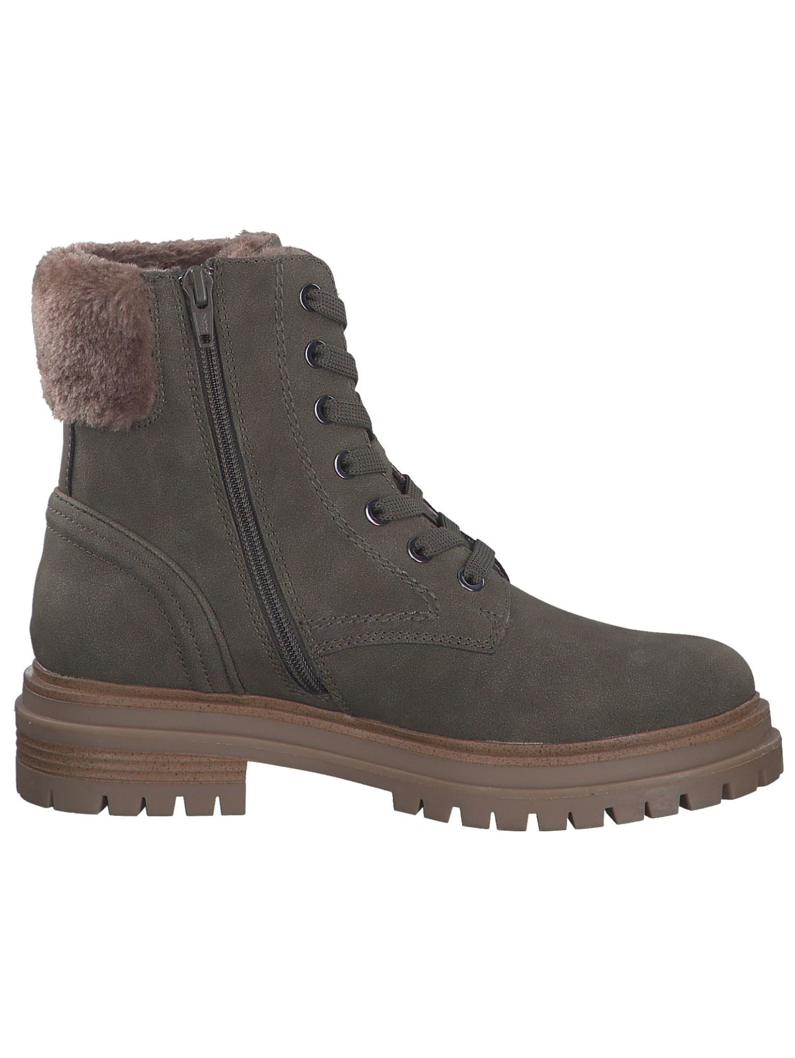 s.Oliver Чоботиette Lederimitat/Textil Schnürstiefelette