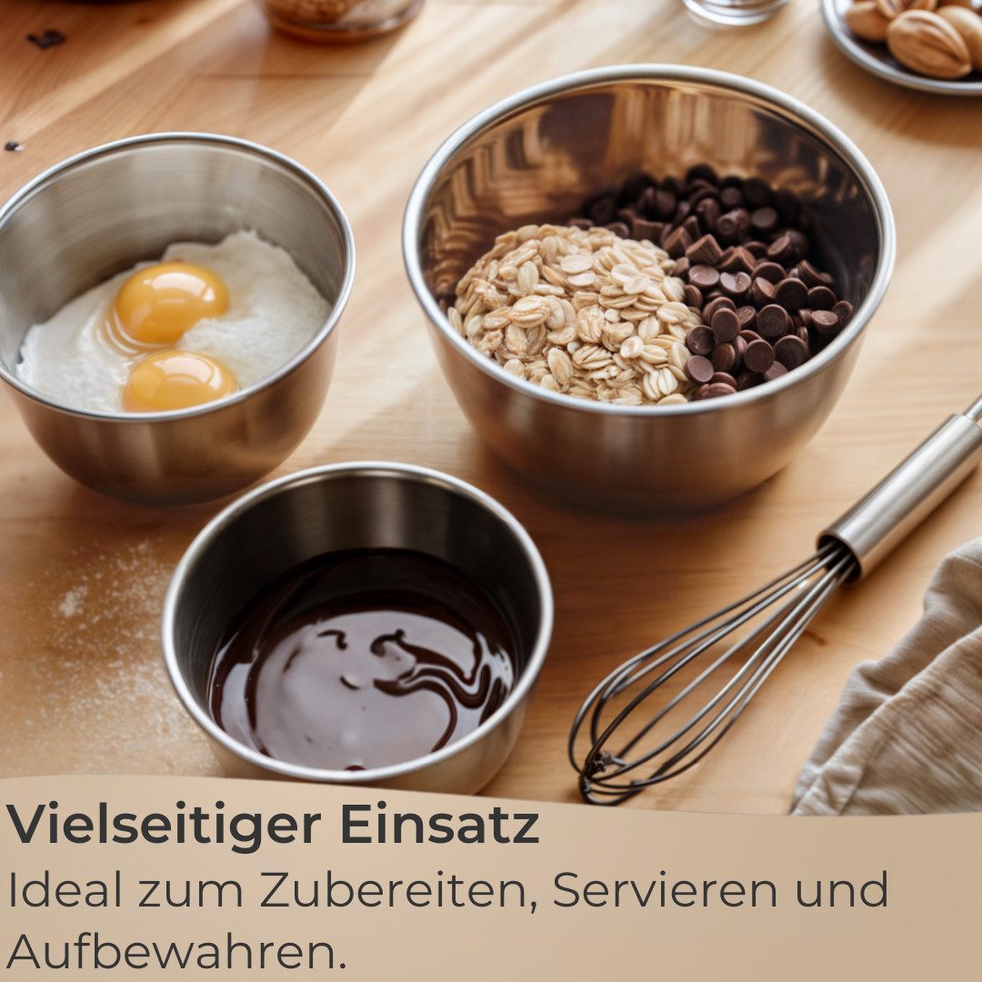 Topanbieter999 Rührschüssel, Edelstahl, inkl. luftdichter Aufbewahrungsdeckel – Bild 5 von 5