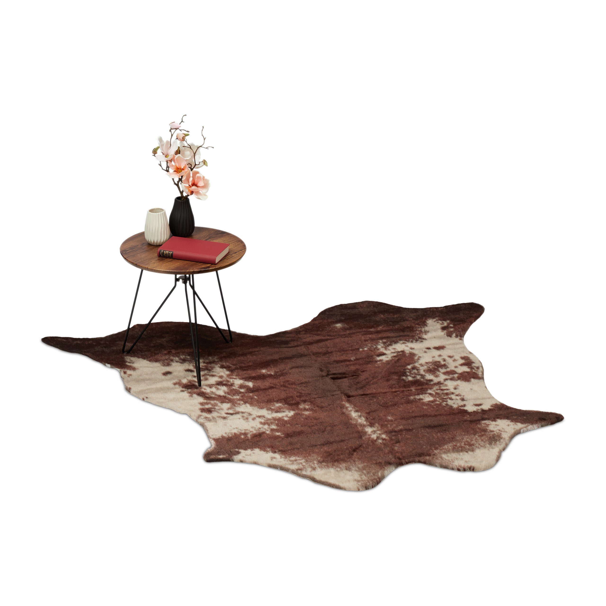 Läufer »Kunstfell Teppich Kuhfell«, relaxdays, Höhe 10 mm online kaufen