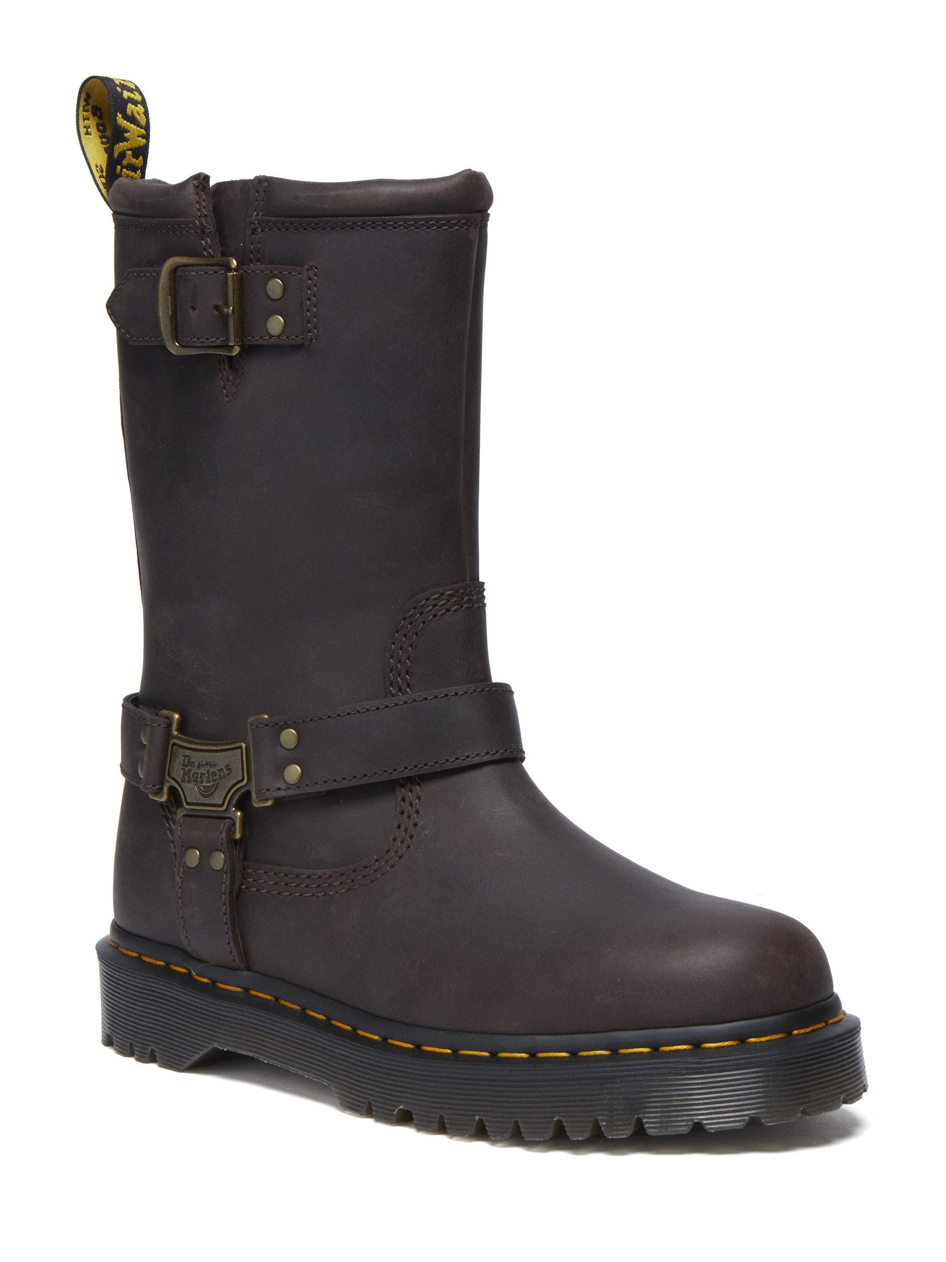 DR. MARTENS Anistone Hi burnished waxy pull up Ankleboots
