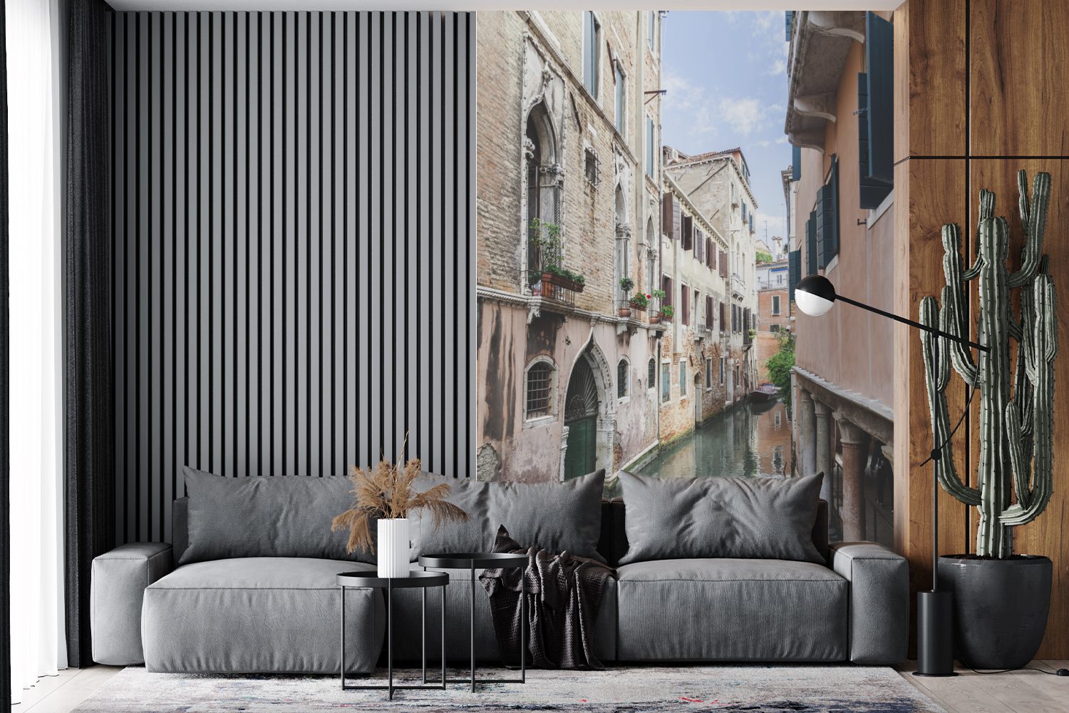 - Wohnzimmer, Montagefertig Kanal, Matt, - MuchoWow Venedig bedruckt, (3 Wandtapete St), Vinyl für Tapete Fototapete Italien