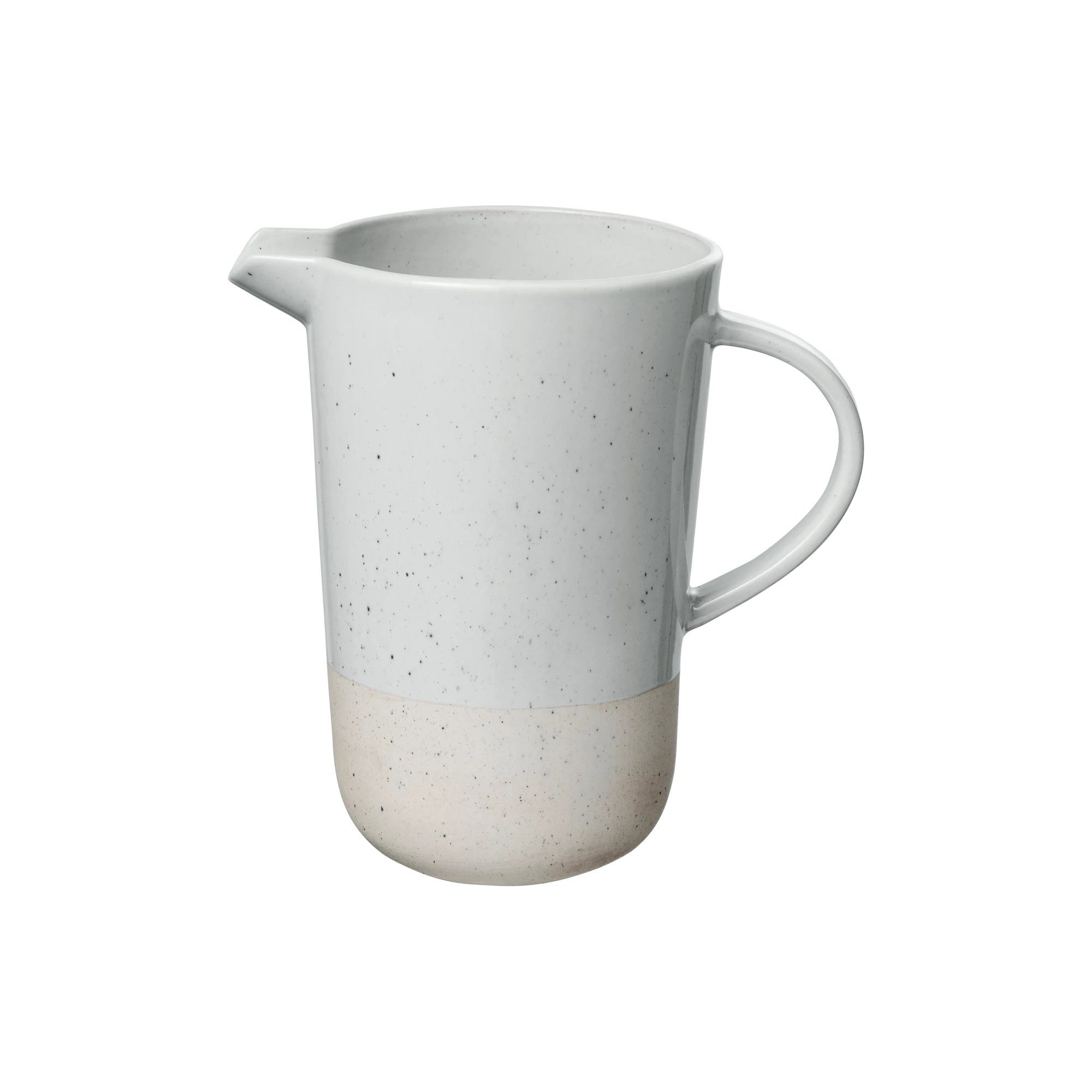 blomus Wasserkrug -SABLO- Designer Krug: Elegantes Steingut-Design, (1-tlg), 1000ml, Spülmaschinengeeignet, Mikrowellengeeignet, Hochwertig, Ästhetisch