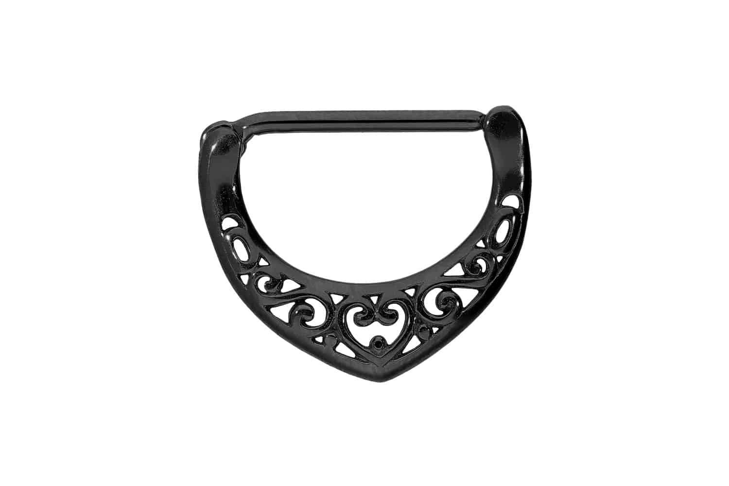 PIERCINGLINE Brustwarzenpiercing Chirurgenstahl Nippelpiercing Clicker ORIENTALISCH (Clicker, 1-tlg), Brust-, Nippel-Piercing, Chirurgenstahl