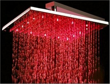 Olotos Regenduschkopf Kopfbrause Regendusche Duschkopf Dusch Handbrause Bad Amatur LED, aus massives Messing mit Anti-Kalk Düsen Kugelgelenk Massagedüse