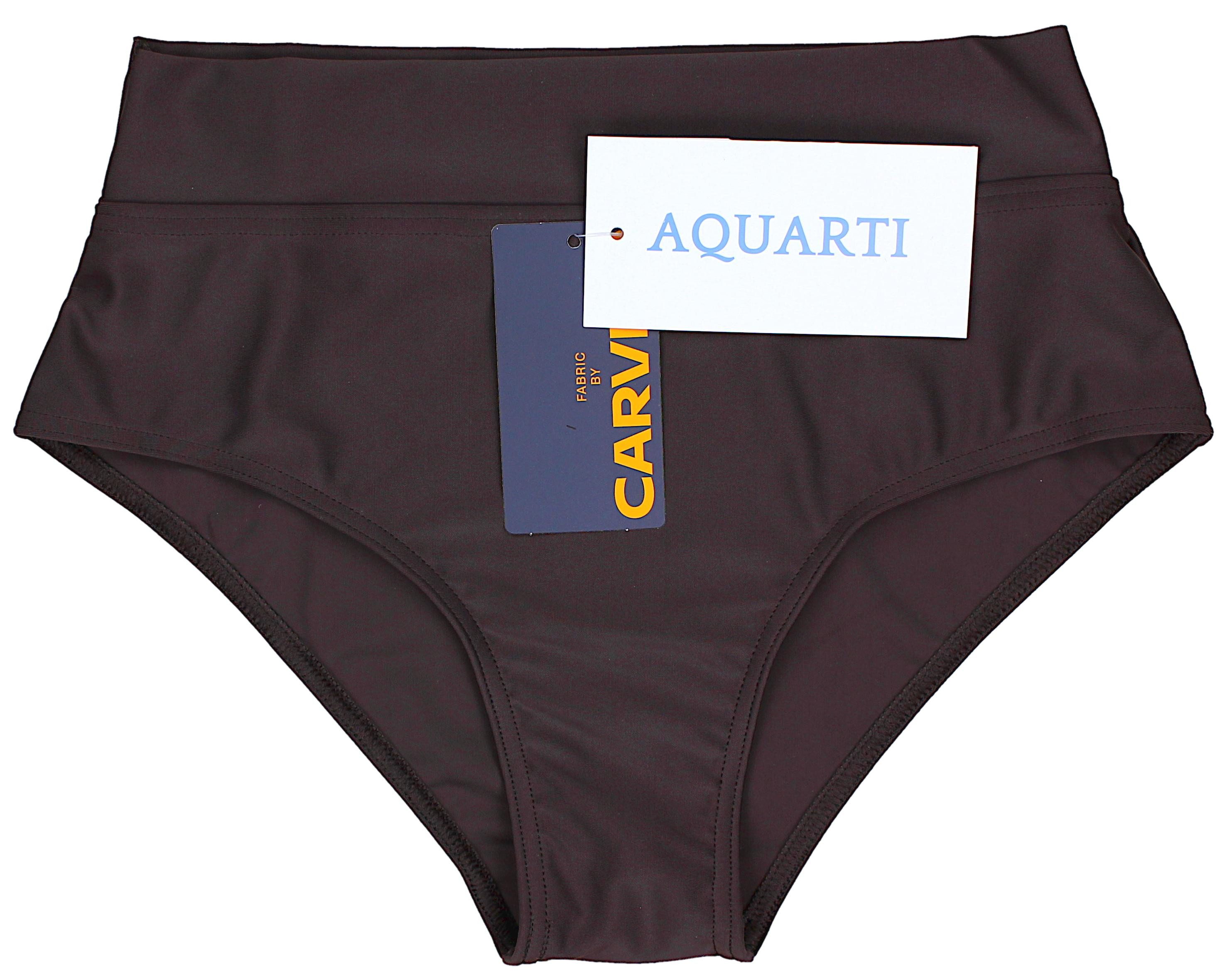 Aquarti Bikini-Hose Unterteil High Waist mit Umschlagbund