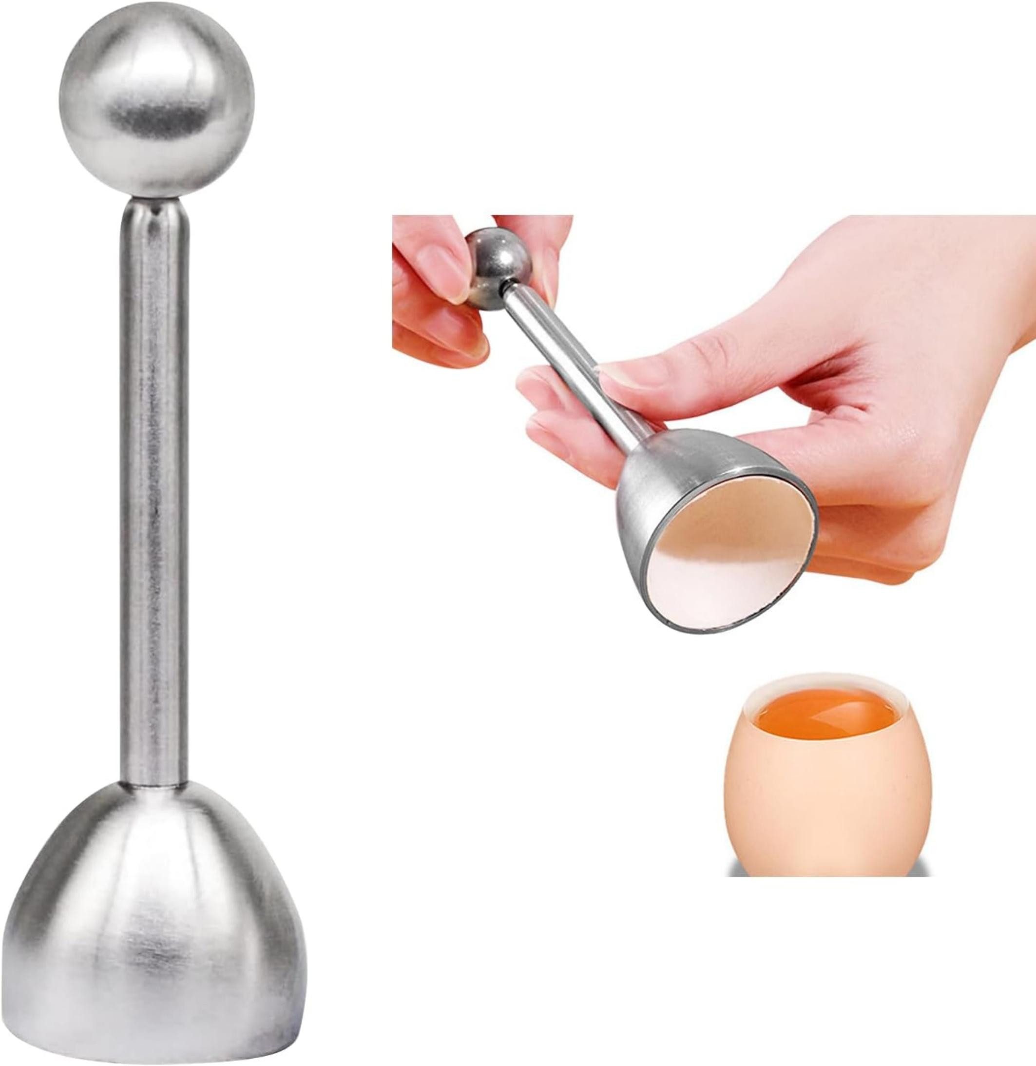 Eierköpfer Eieröffner,Eierschalenbrecher aus Edelstahl Eier Cutter