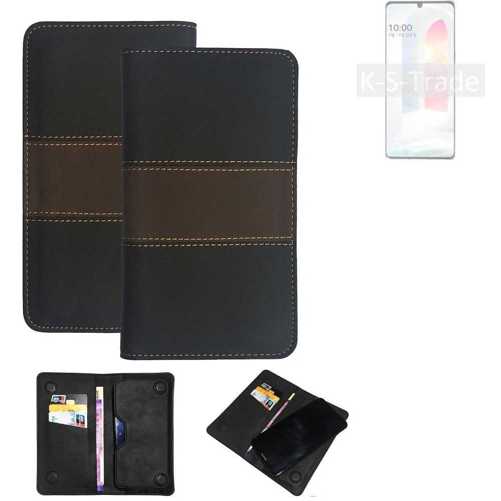 K-S-Trade Handyhülle für LG Electronics Velvet, Hülle Handyhülle Schutzhülle Walletcase Bookstyle Tasche Schutz