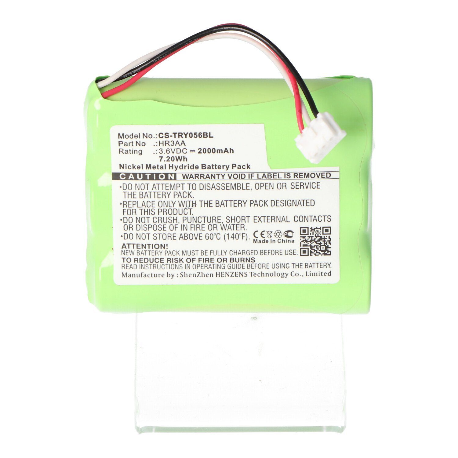 Kranakku 2000mAh ersetzt Tyro 3,6V (3,6 2000 V) mAh HR3AA AccuCell Akku NiMH