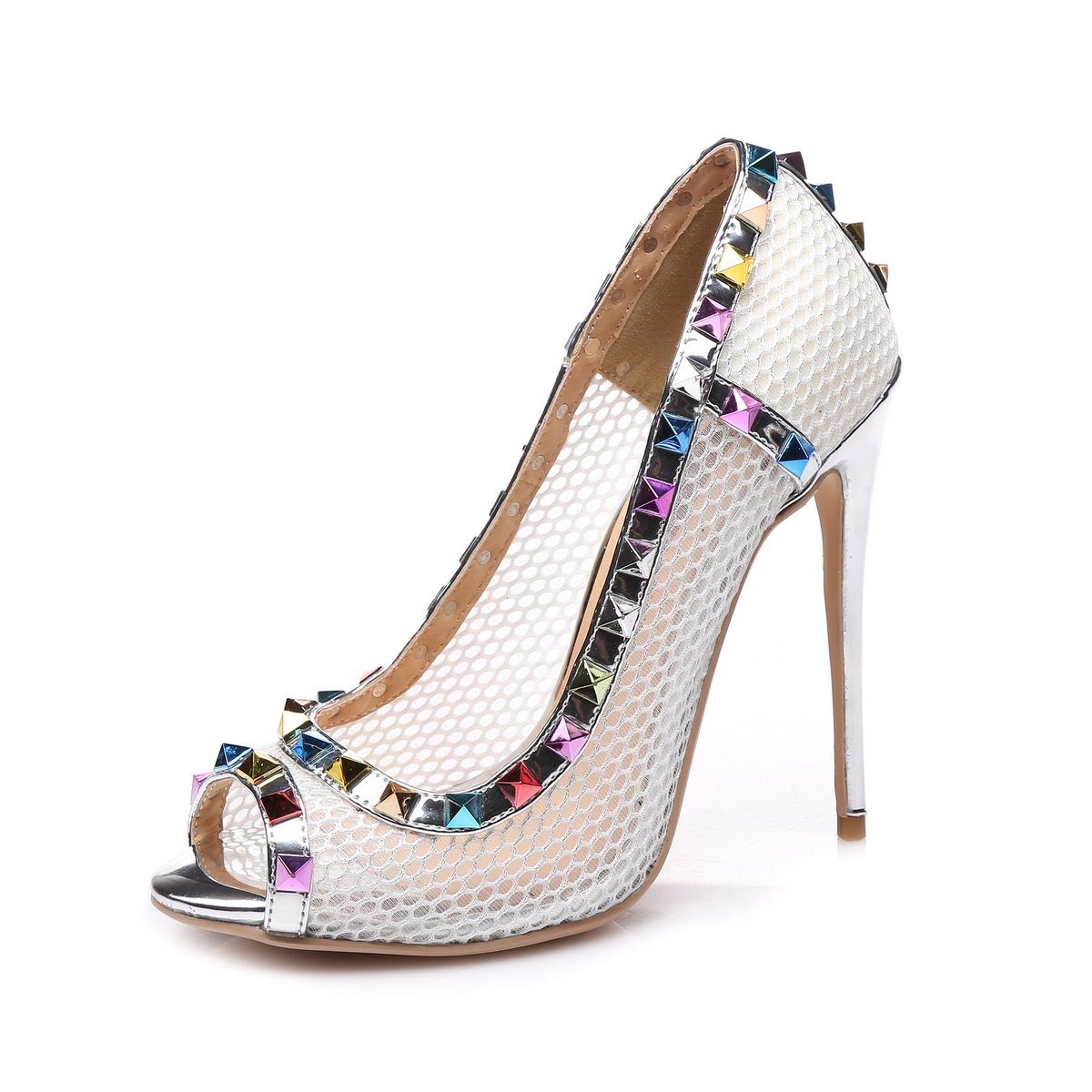 Milo Silver Mesh/Multi Sandalette