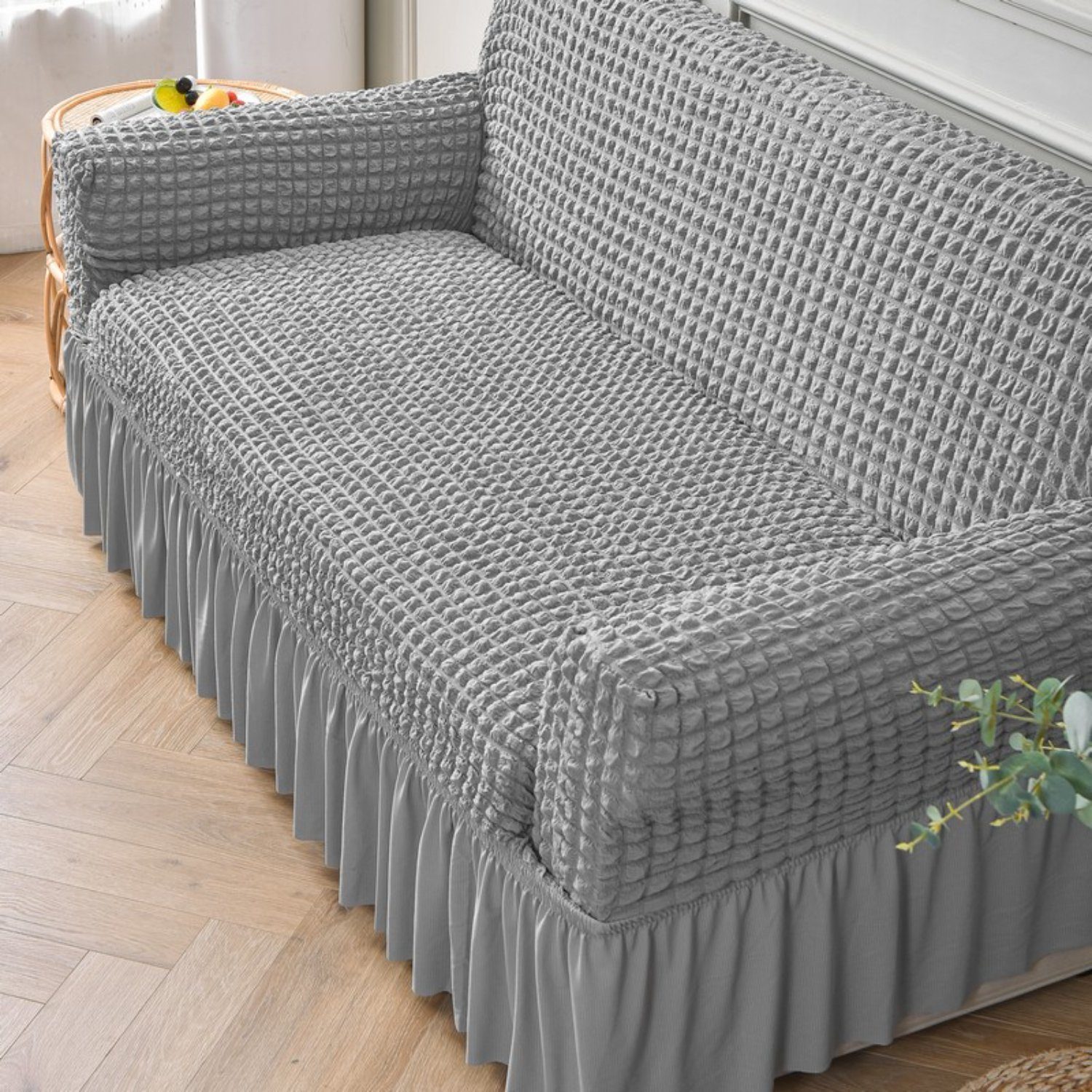 BYSURE Sofahusse, Futon-Couchbezug mit Rock, Stretch-Sofabettbezug günstig online kaufen