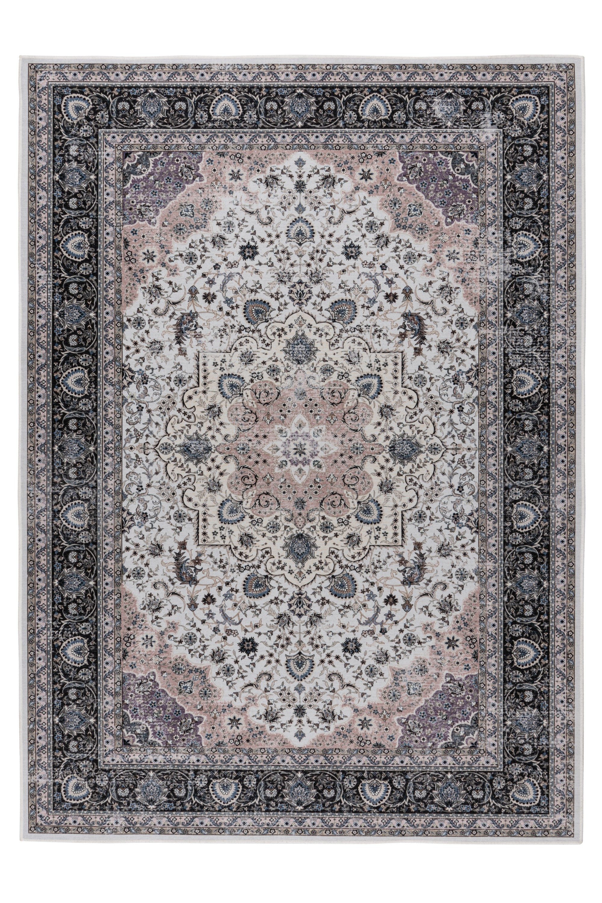 Kayoom Teppich Loyalty 125, rechteckig, Höhe: 6 mm, Kurzflor, Orient Optik, Wohnzimmer