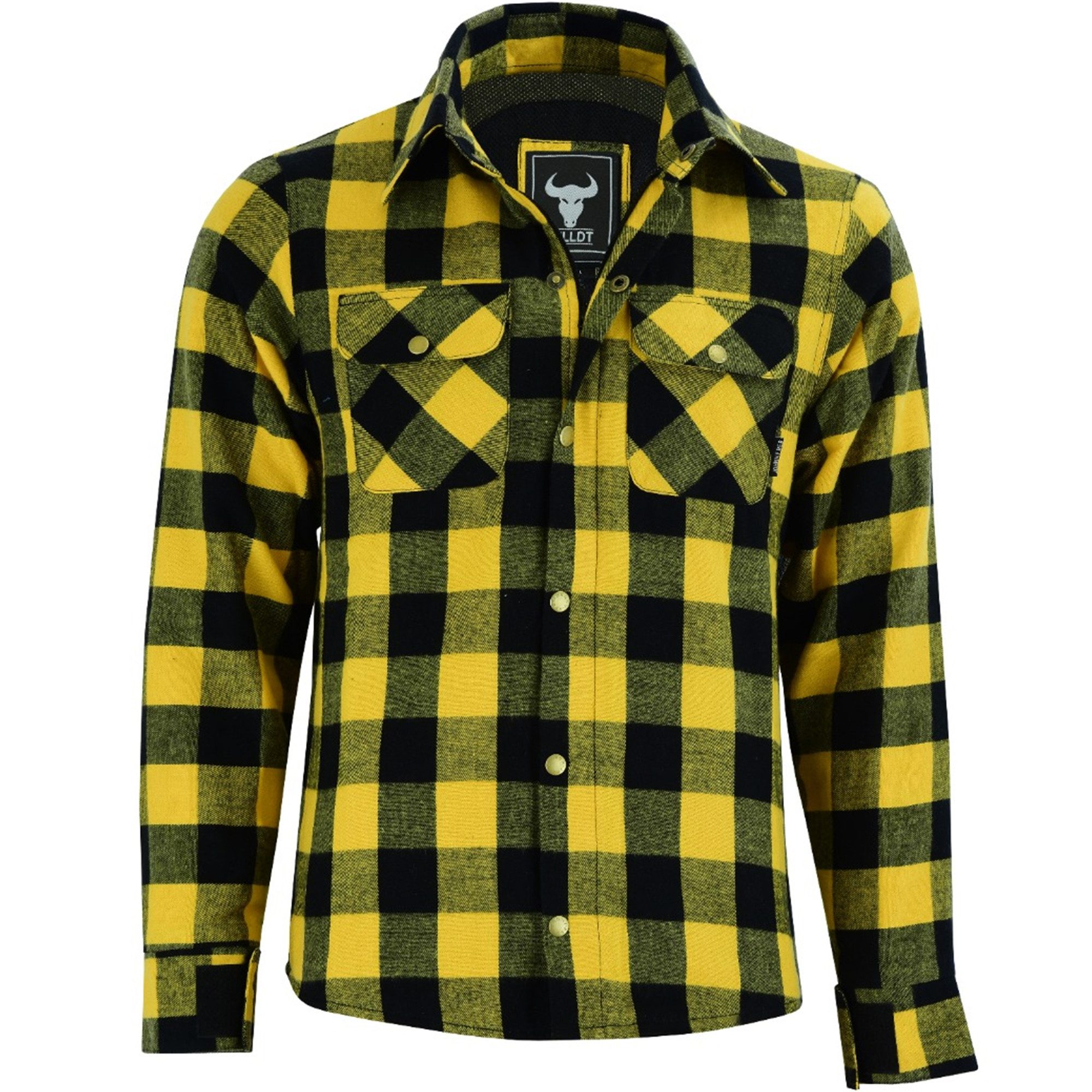 BULLDT Motorradjacke BLD1201 (mit 4 CE-Protektoren) BULLDT Herren Motorradhemd Holzfäller-Look Hemd