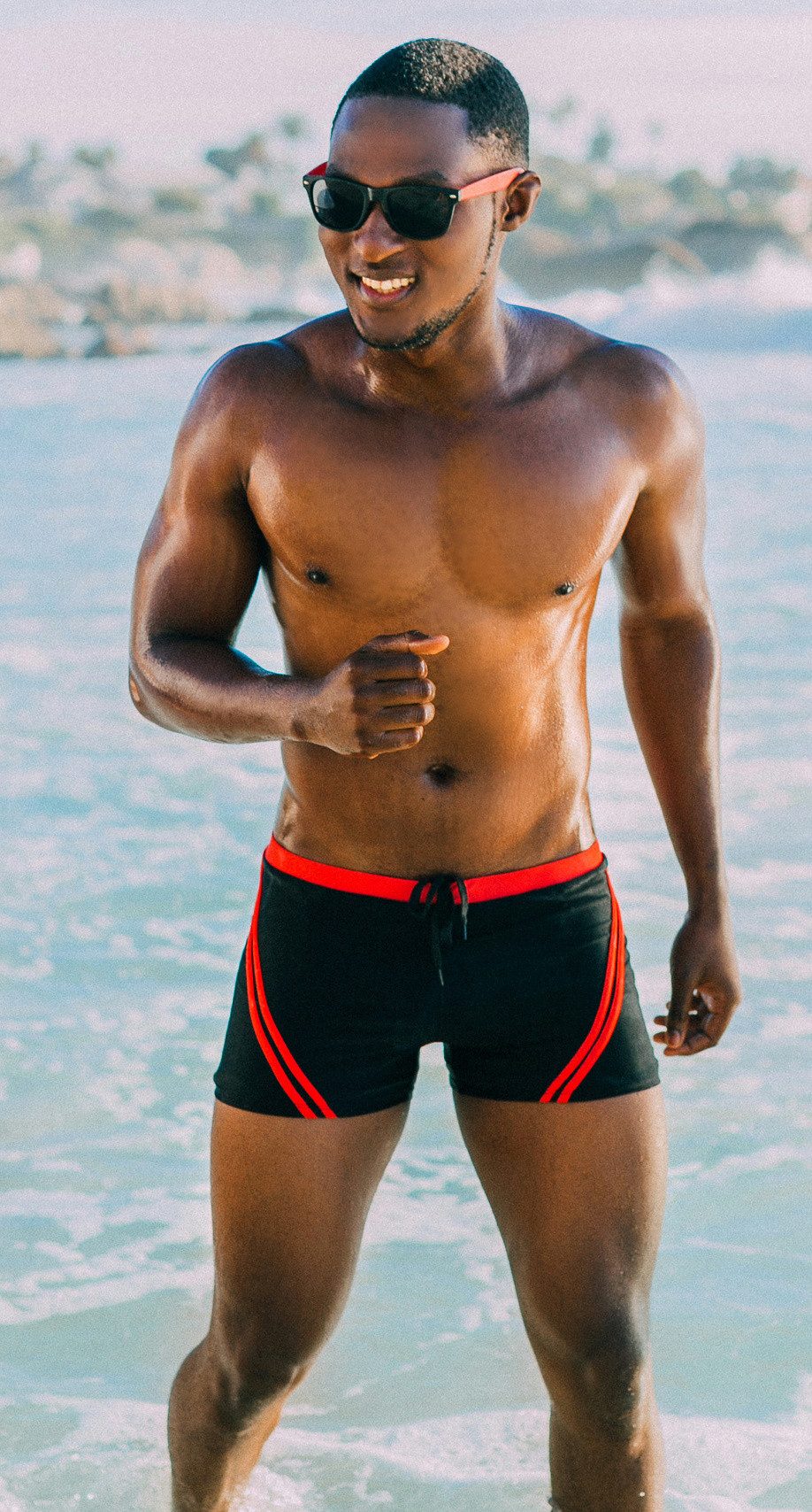 Luvanni Boxer-Badehose Badehose Herren Schnelltrocknende Beachshorts günstig online kaufen