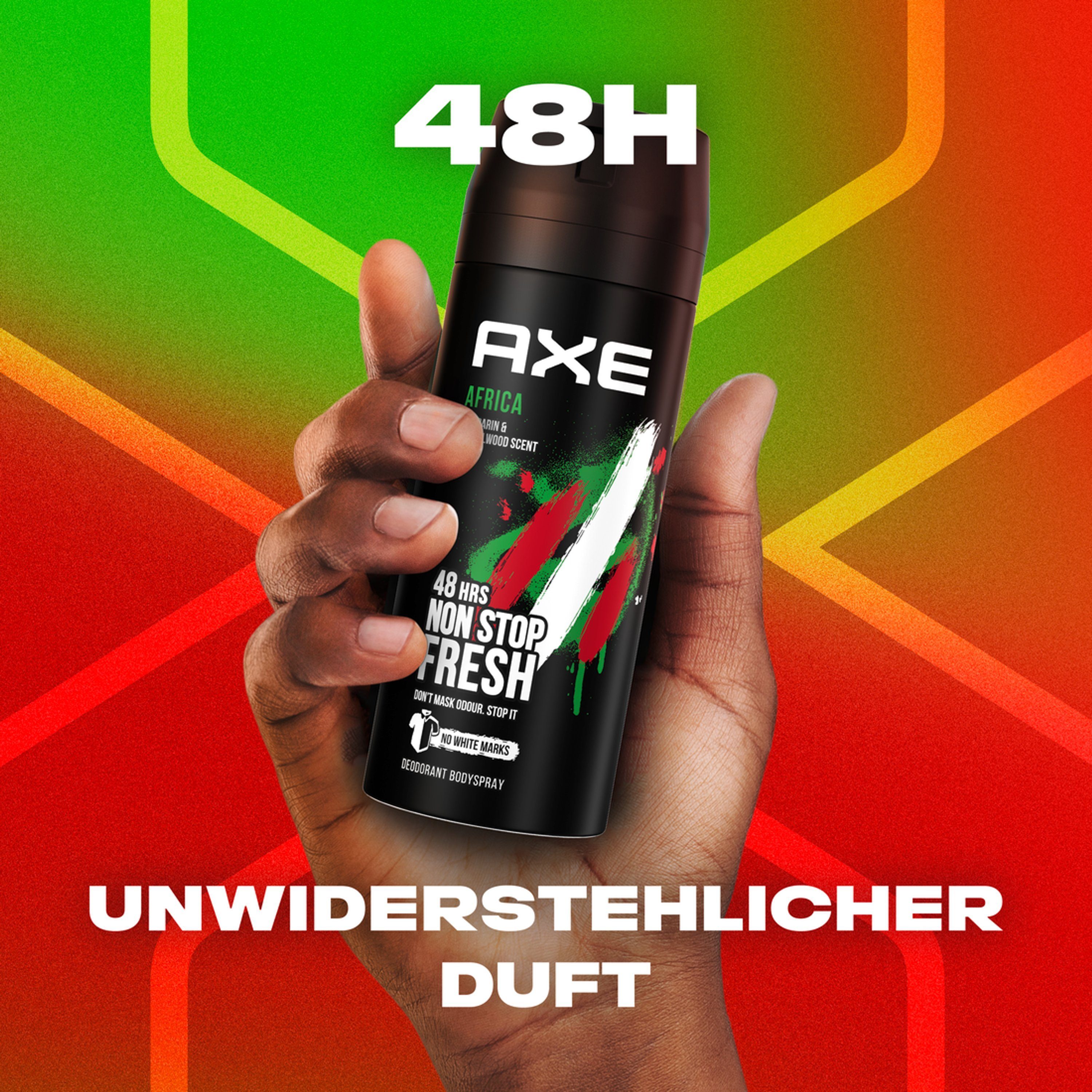 7x Deo-Set axe Africa Männerdeo 150ml Deospray ohne Deodorant Bodyspray Aluminium