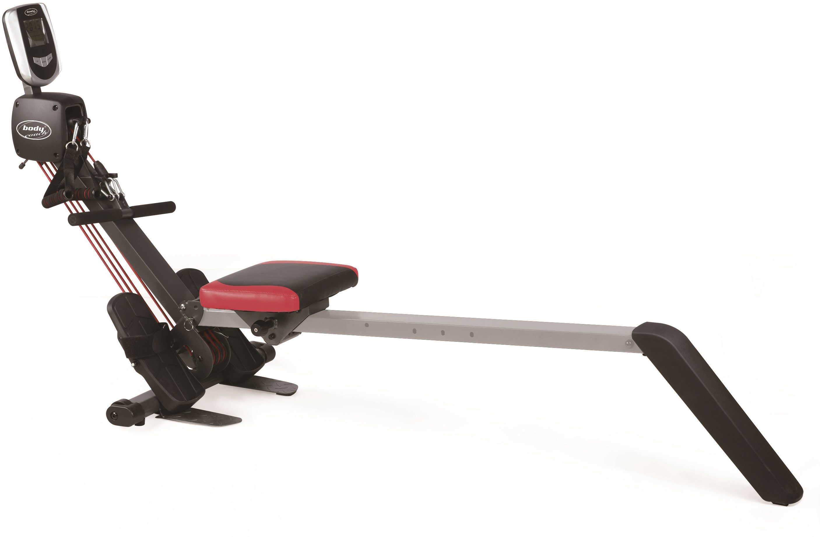 body coach Ruderzugmaschine Tube Allround-Fitnessgerät 3fach Band-Zugsystem klappbar, Rudermaschine, 3 Widerstandsstufen