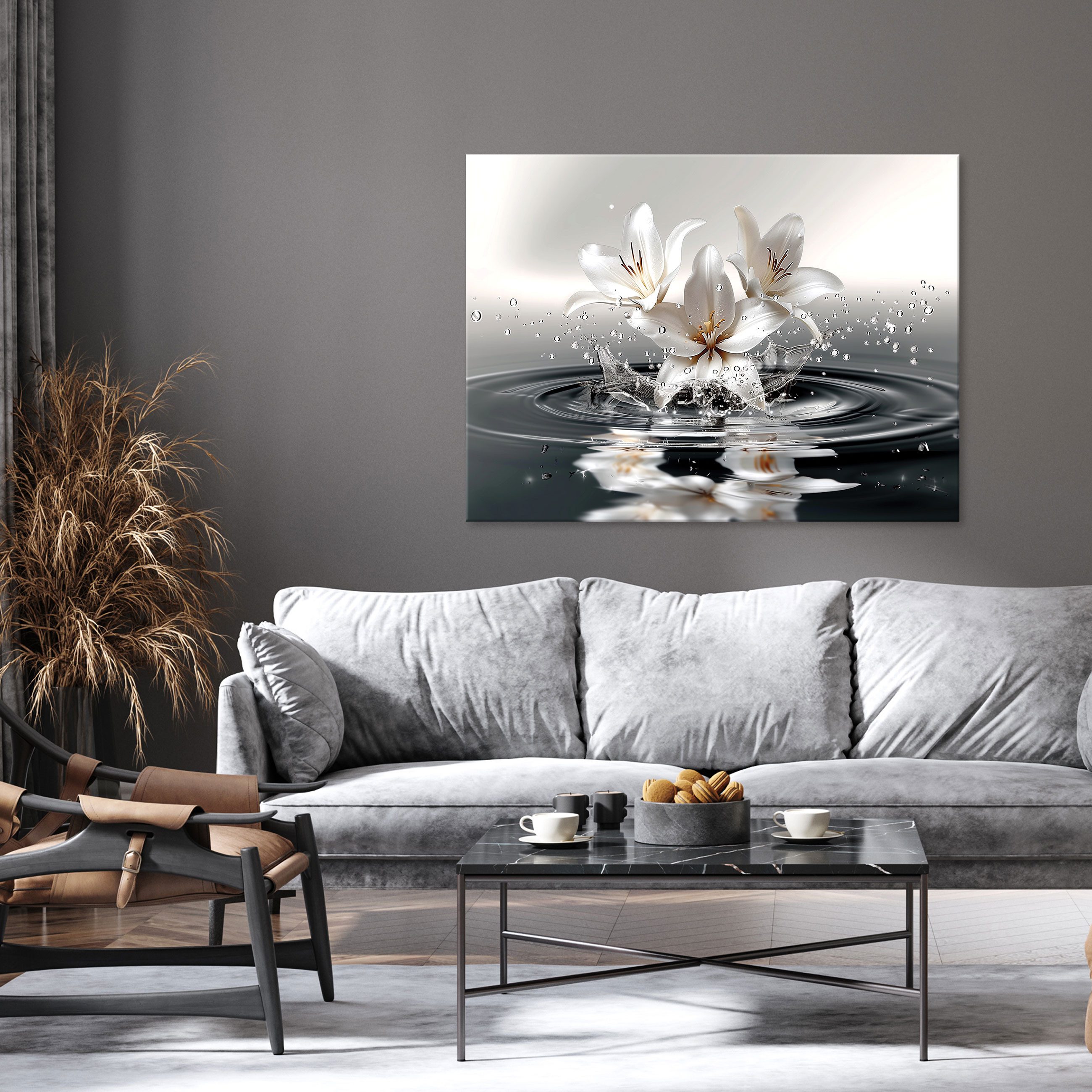 Wallarena Wandbild Abstrakt Blumen Leinwandbild Leinwand Bilder XXL groß, A günstig online kaufen