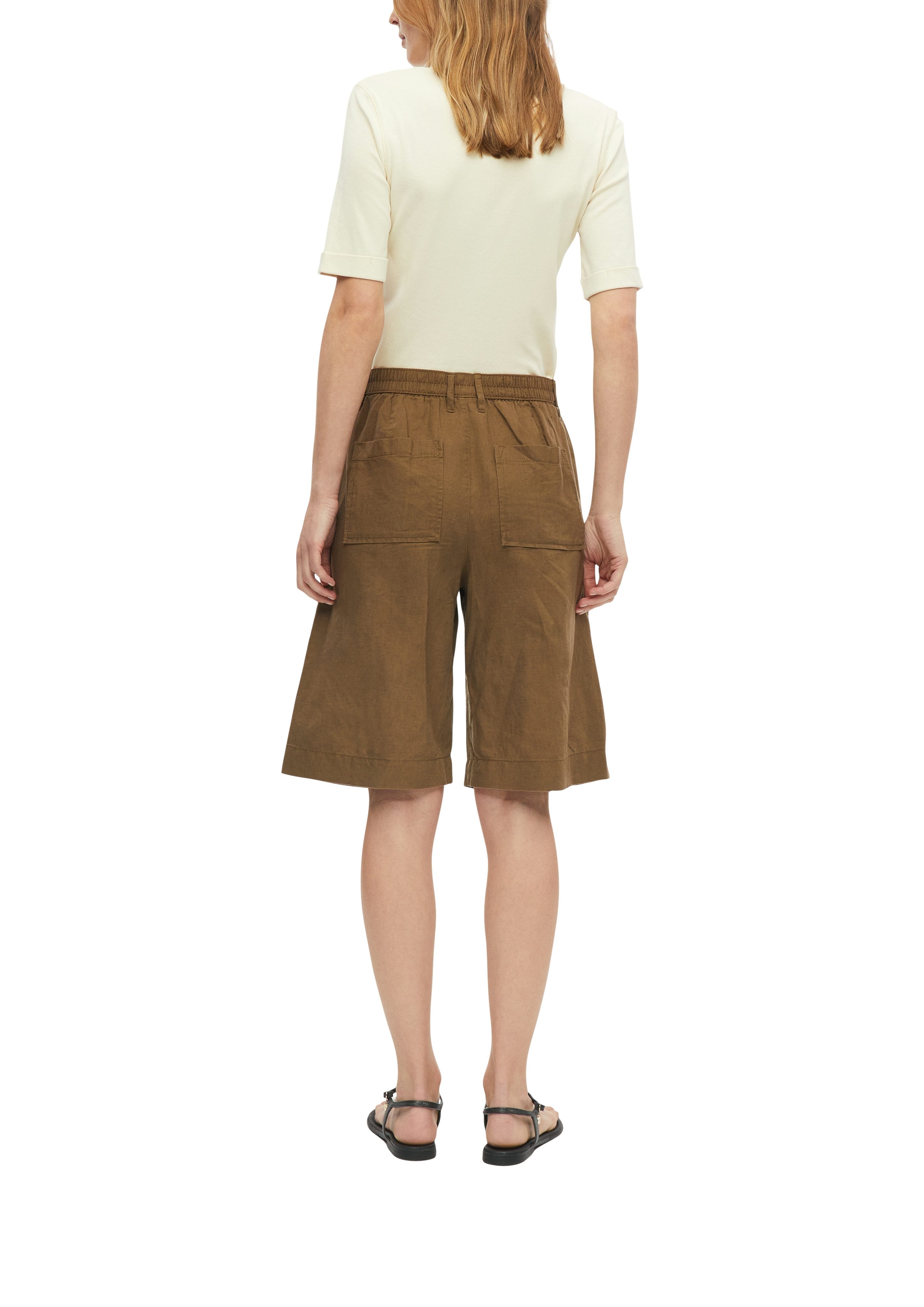 s.Oliver Bermudas Sommer-Shorts mit Leinen