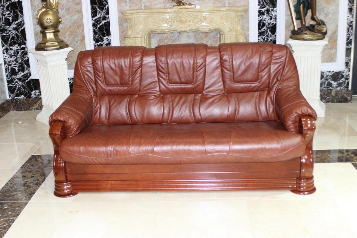 Dreisitzer Sofa 3 Möbel in 1 Sofas Polster Sitzer Europa Sofa Leder Made Sofort, JVmoebel Teile, Luxus Design