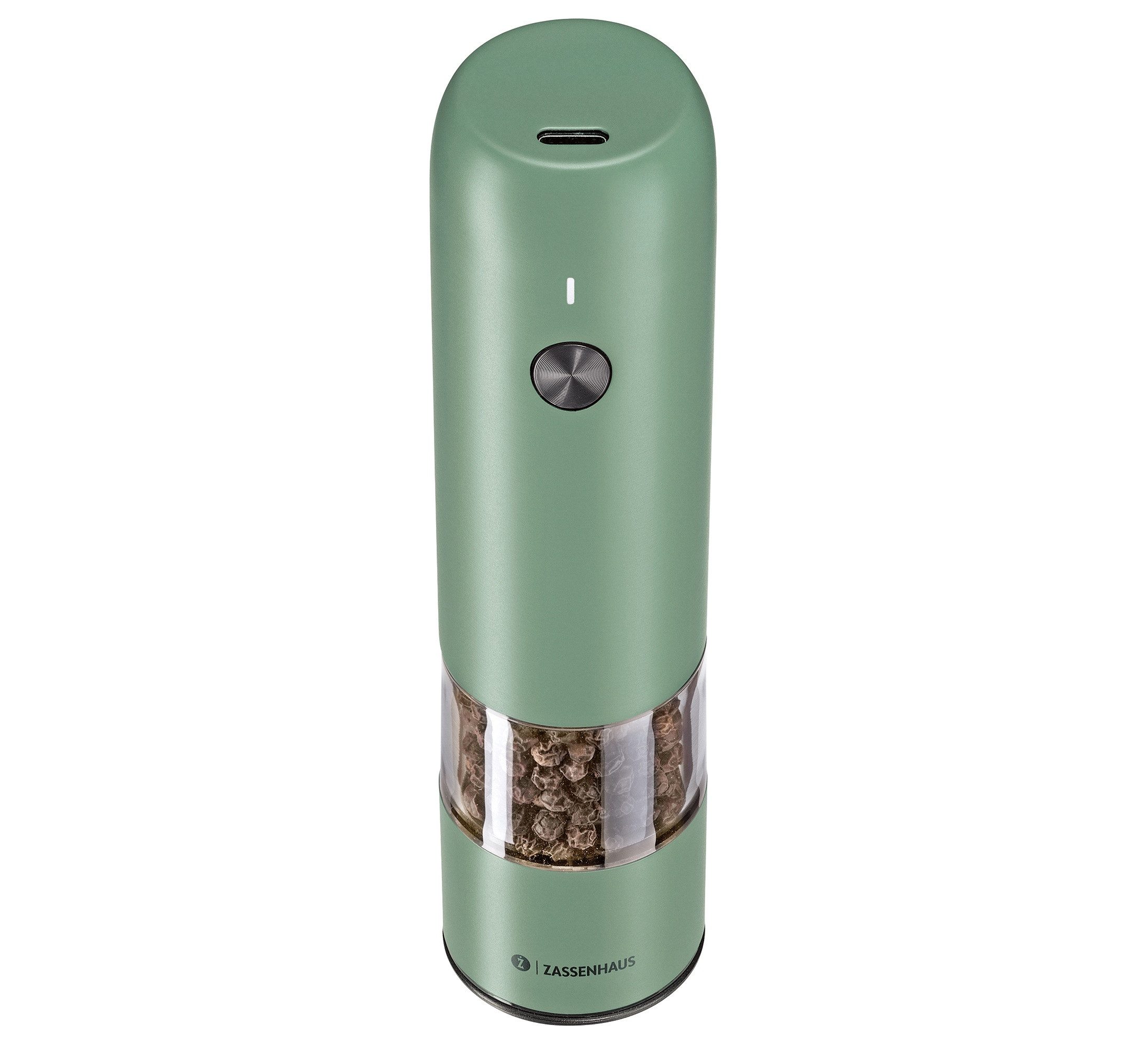 ZASSENHAUS Salz-/Pfeffermühle Pfeffermühle Salz- Gewürzmühle USB elektrisch 14cm ZASSENHAUS Köln Akku