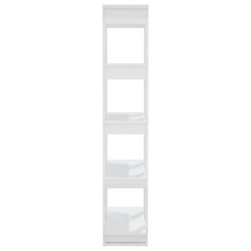 vidaXL Bücherregal Bücherregal/Raumteiler Hochglanz-Weiß 80x30x160 cm, 1-tlg.